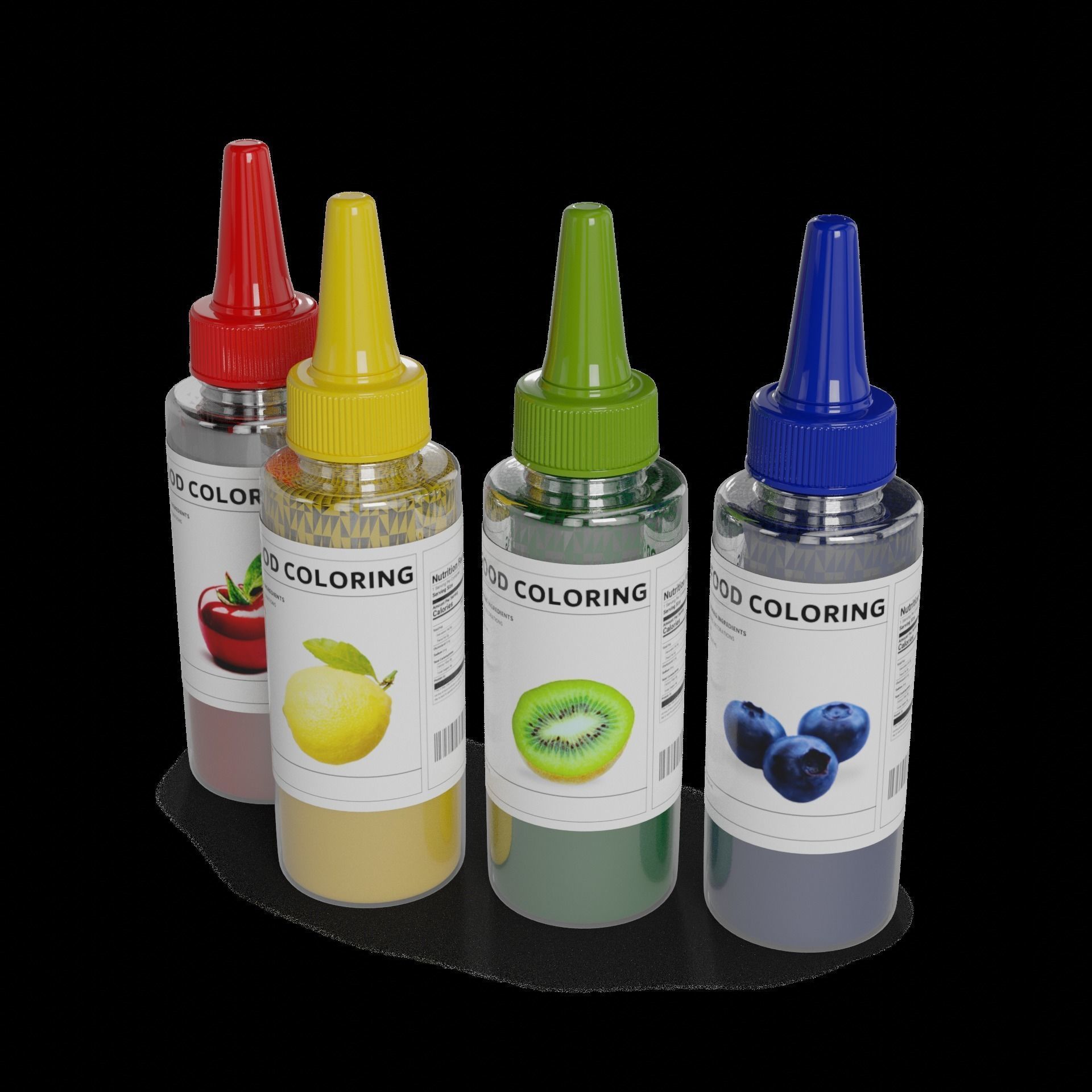 Baking decorations Food Coloring 3D model_1