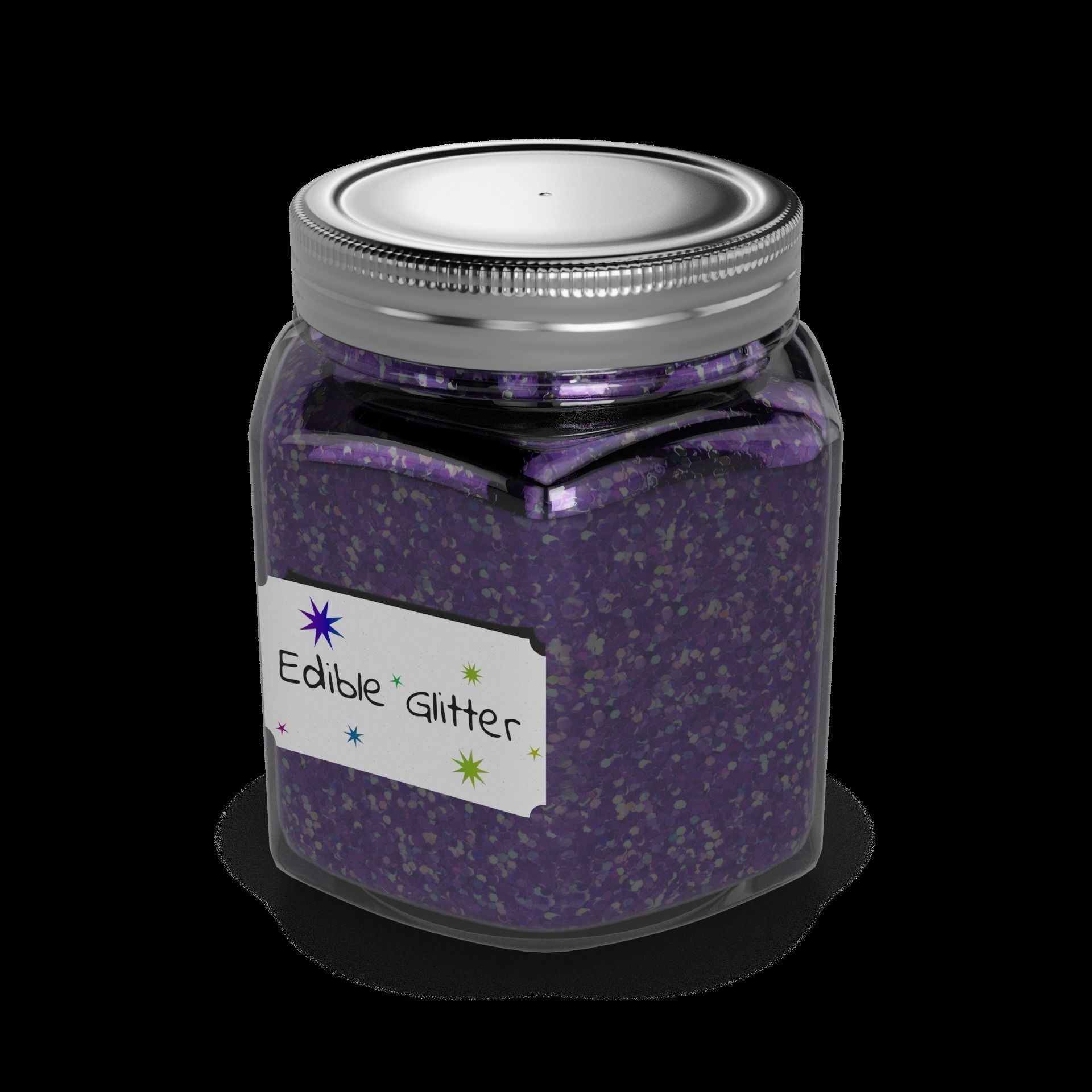 Baking decorations Edible Glitter Low-poly 3D model_1