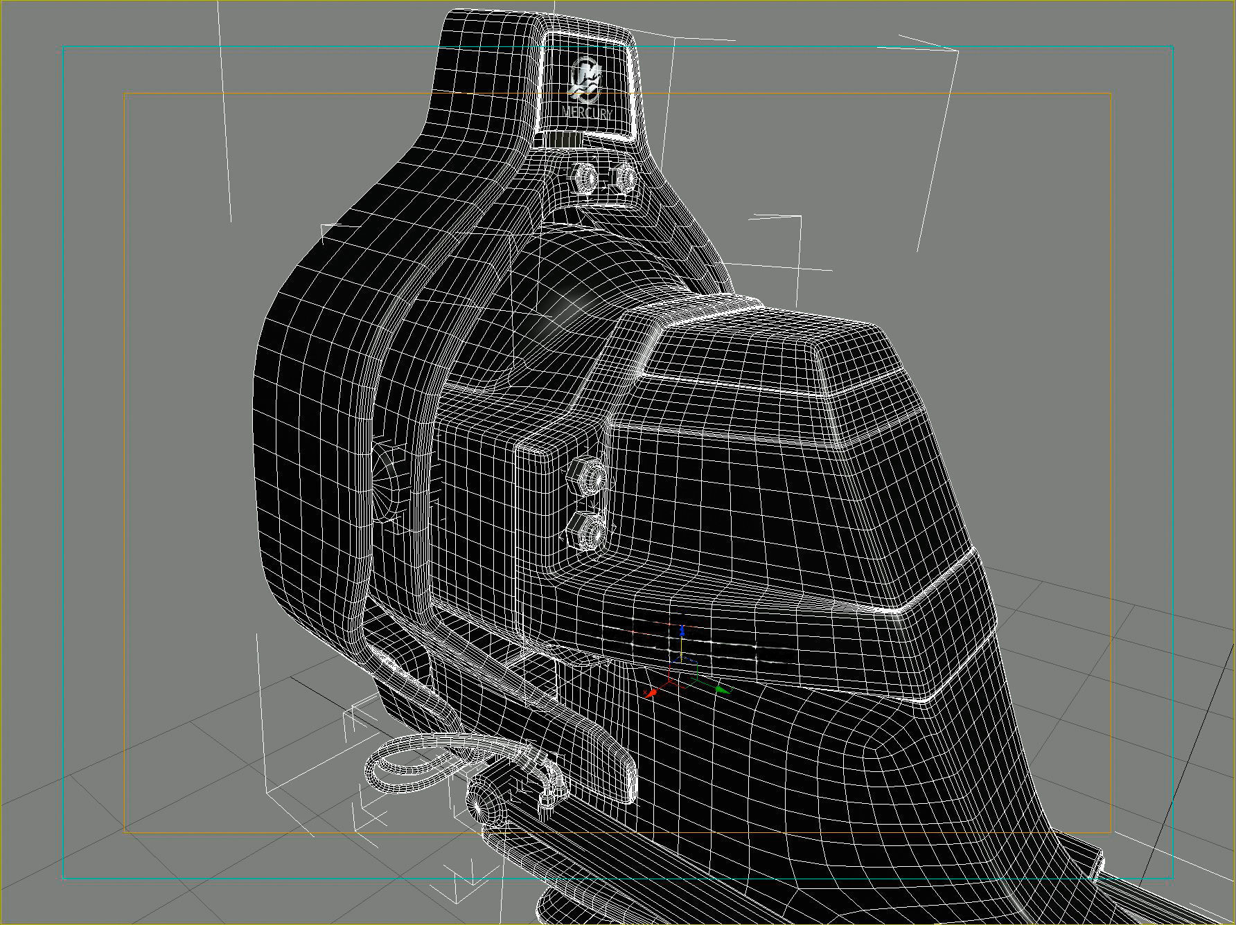 Sterndrive boat propeller 3D model_5