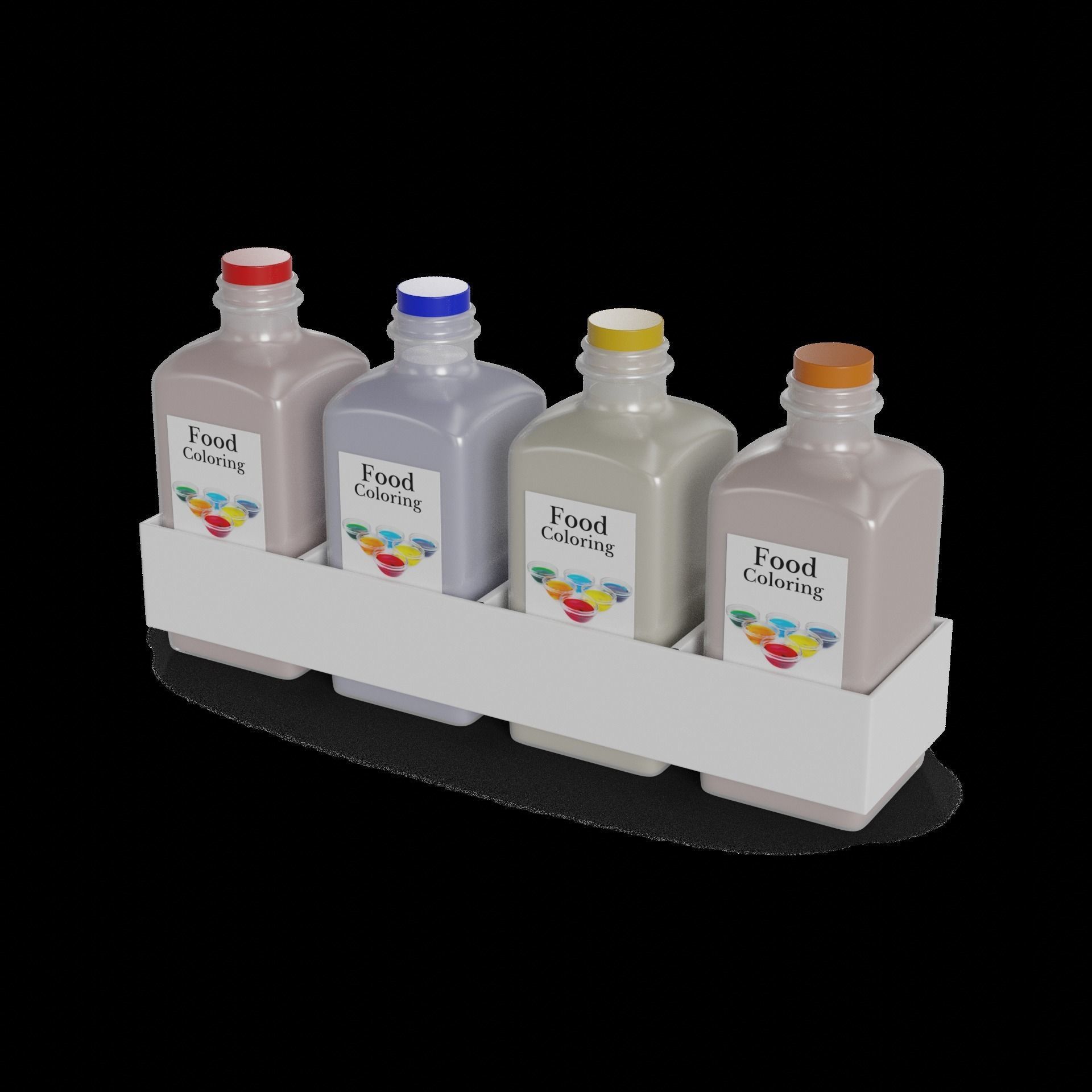 Baking decorations Food Coloring 3D model_1