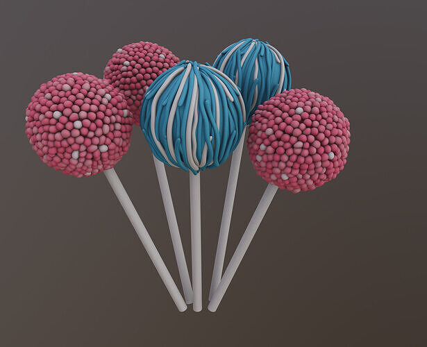 Baking decorations Cake Pop Sticks 3D model