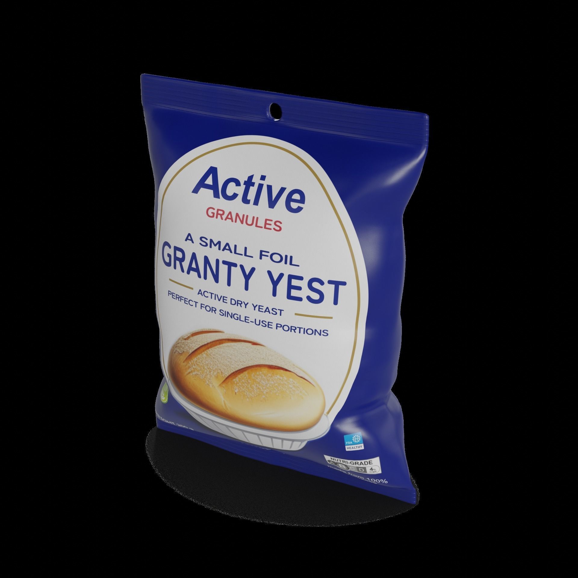 Baking essentials Yeast Low-poly 3D model_1