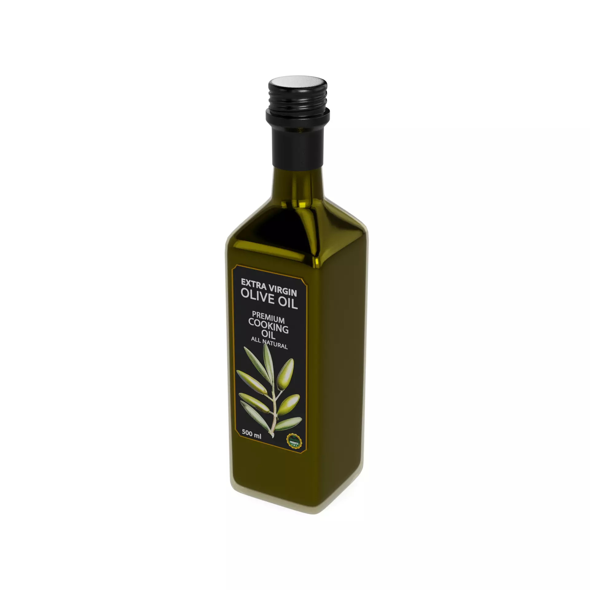 Baking essentials Olive Oil Low-poly 3D model_0