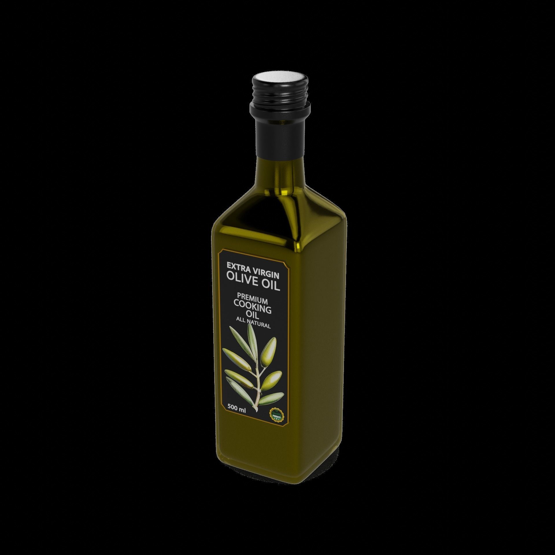 Baking essentials Olive Oil Low-poly 3D model_1