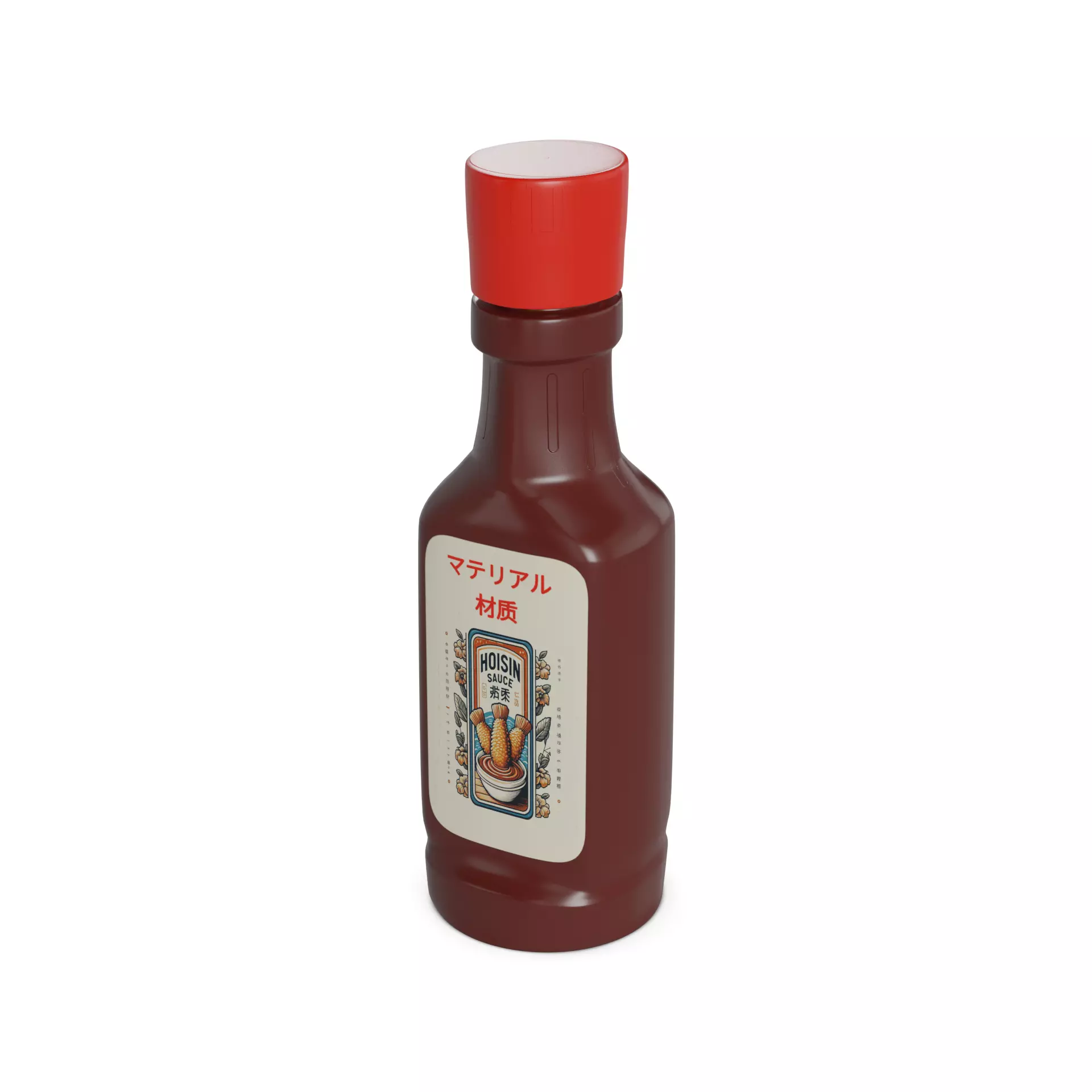 Sauces and Condiments Hoisin Sauce Low-poly 3D model_0