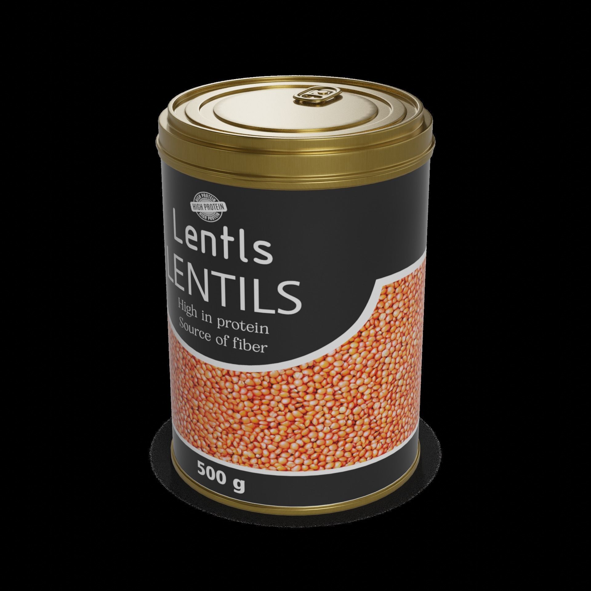 Lentils Lentils Low-poly 3D model_1