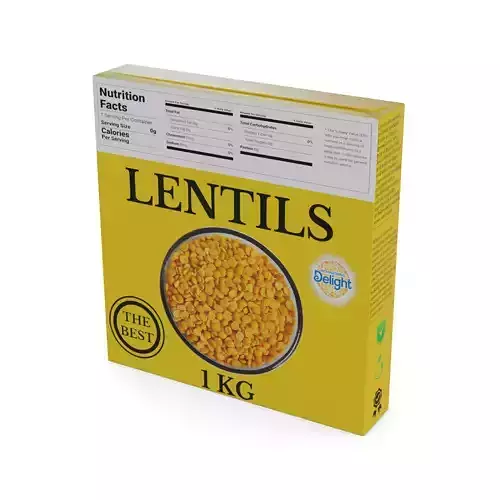 Lentils Lentils Low-poly 3D model