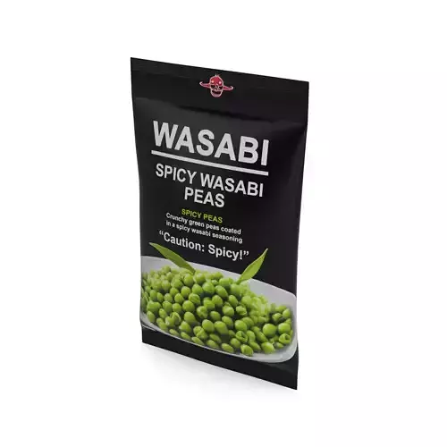 Japanese Snacks Wasabi Peas Low-poly 3D model