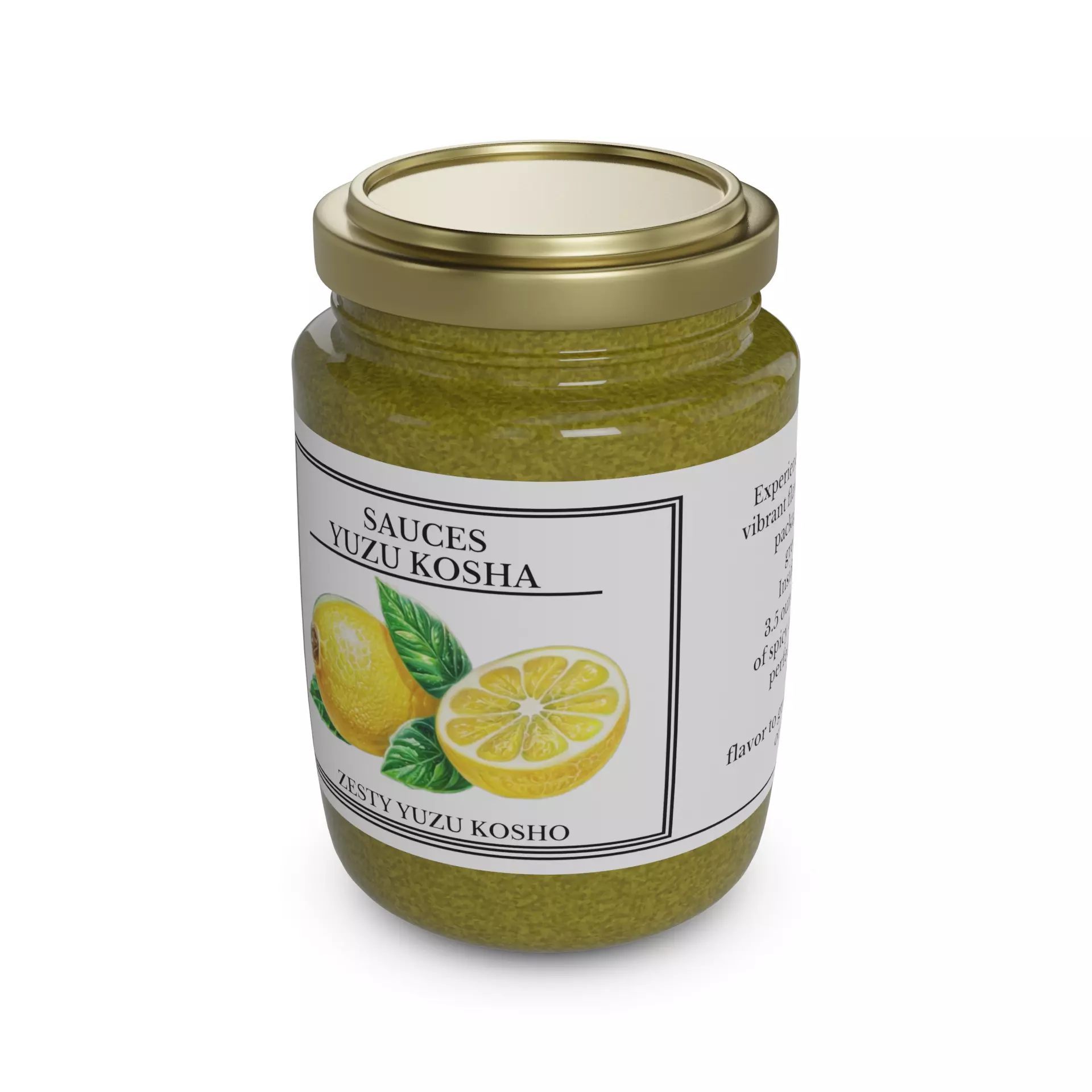 Sauces and Condiments Yuzu Kosho Low-poly 3D model