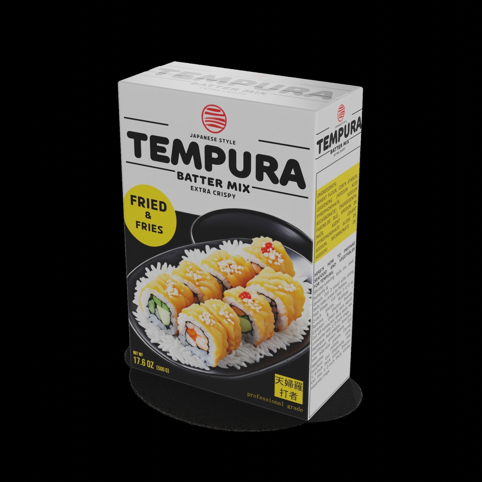 Sushi Ingredients Tempura Batter Mix Low-poly 3D model_1