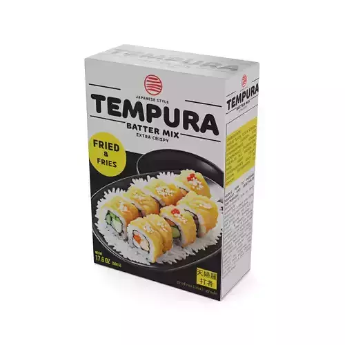 Sushi Ingredients Tempura Batter Mix Low-poly 3D model