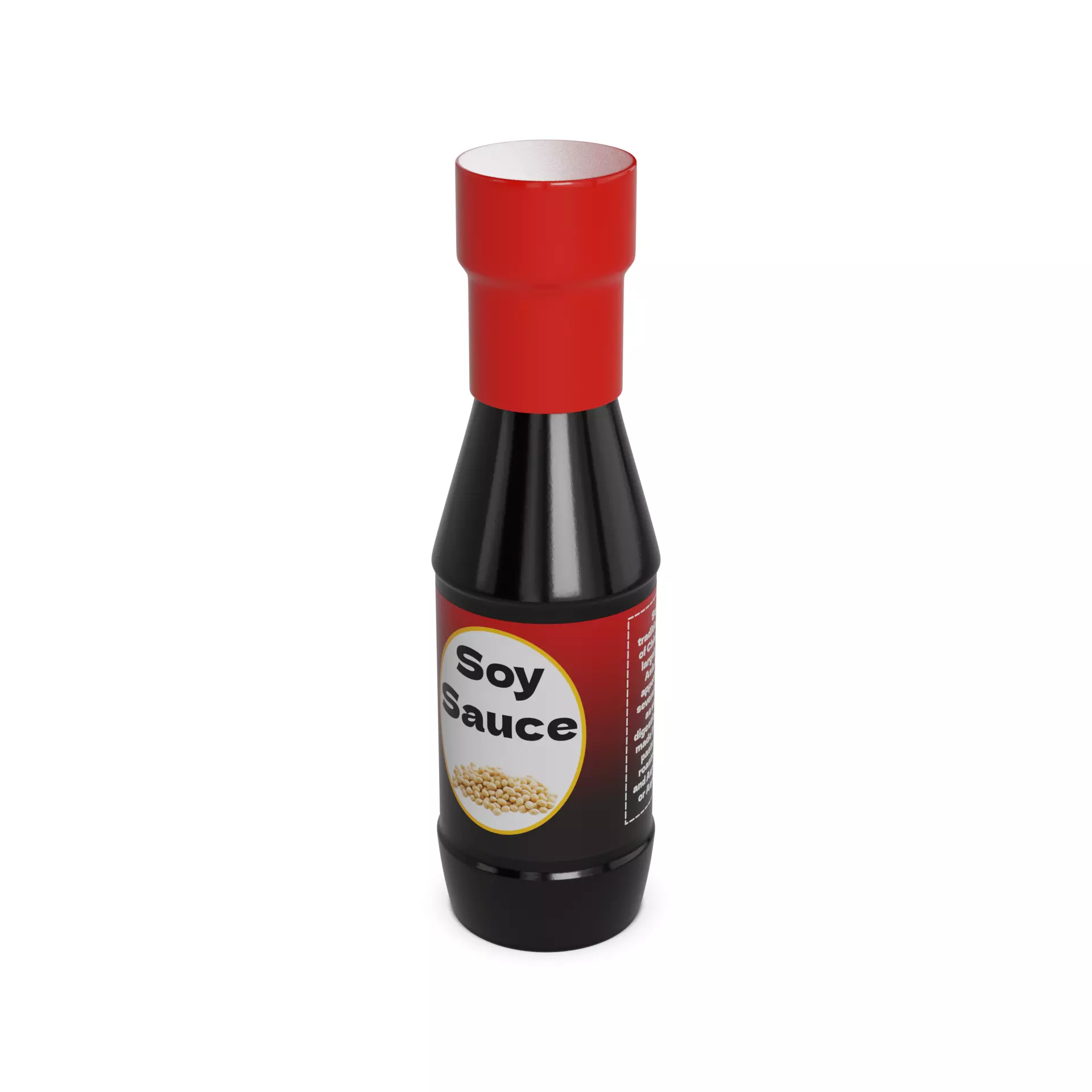 Sauces and Condiments Soy Sauce Low-poly 3D model
