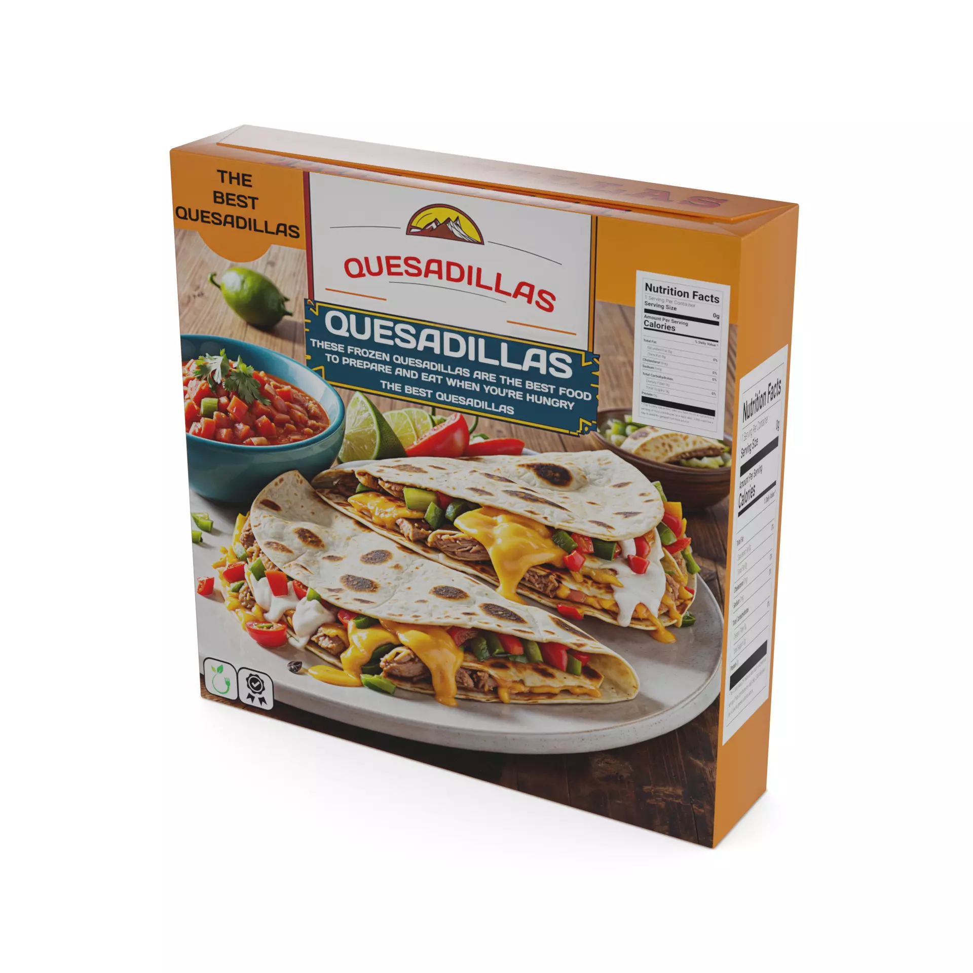 Frozen Mexican Foods Frozen Quesadillas Low-poly 3D model