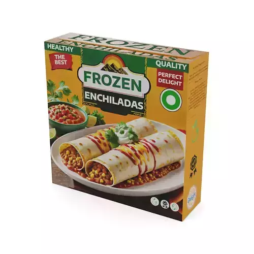 Frozen Mexican Foods Frozen Enchiladas Low-poly 3D model