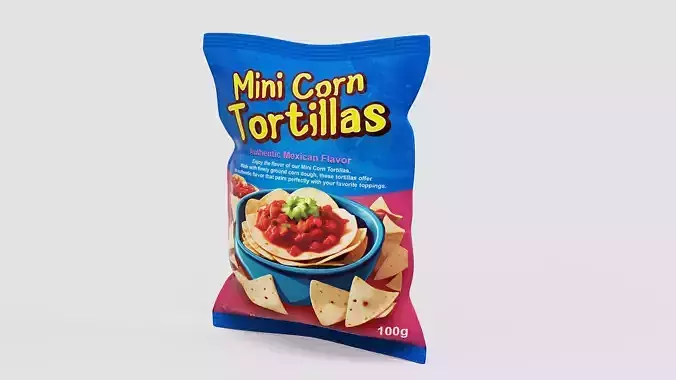 Tortillas and Tostadas Mini Corn Tortillas Low-poly 3D model
