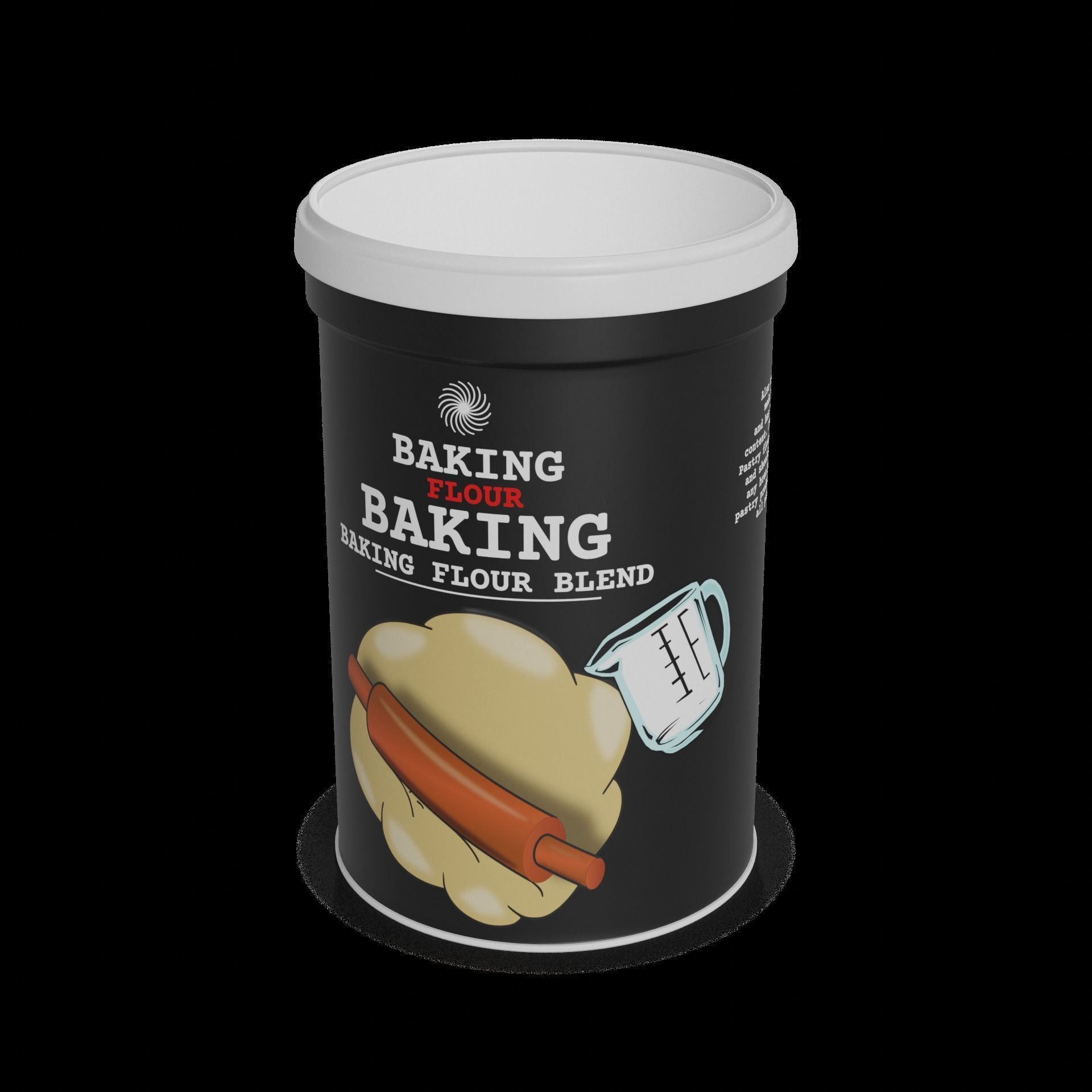 Flour mixes Baking Flour Blend Low-poly 3D model_1