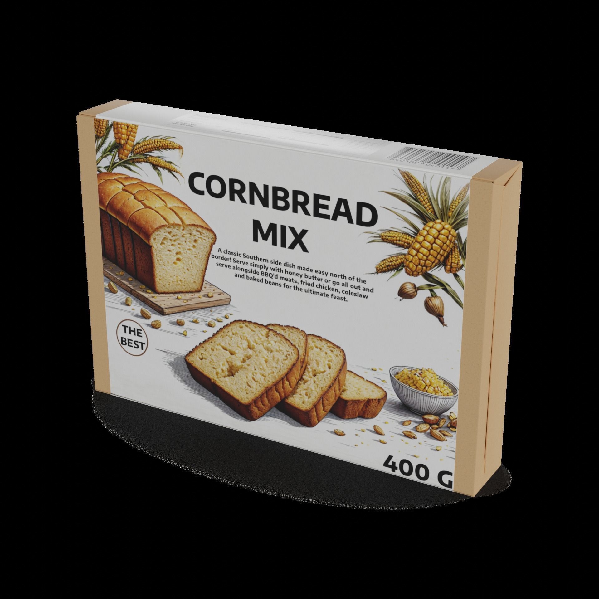 Flour mixes Cornbread Mix Low-poly 3D model_1