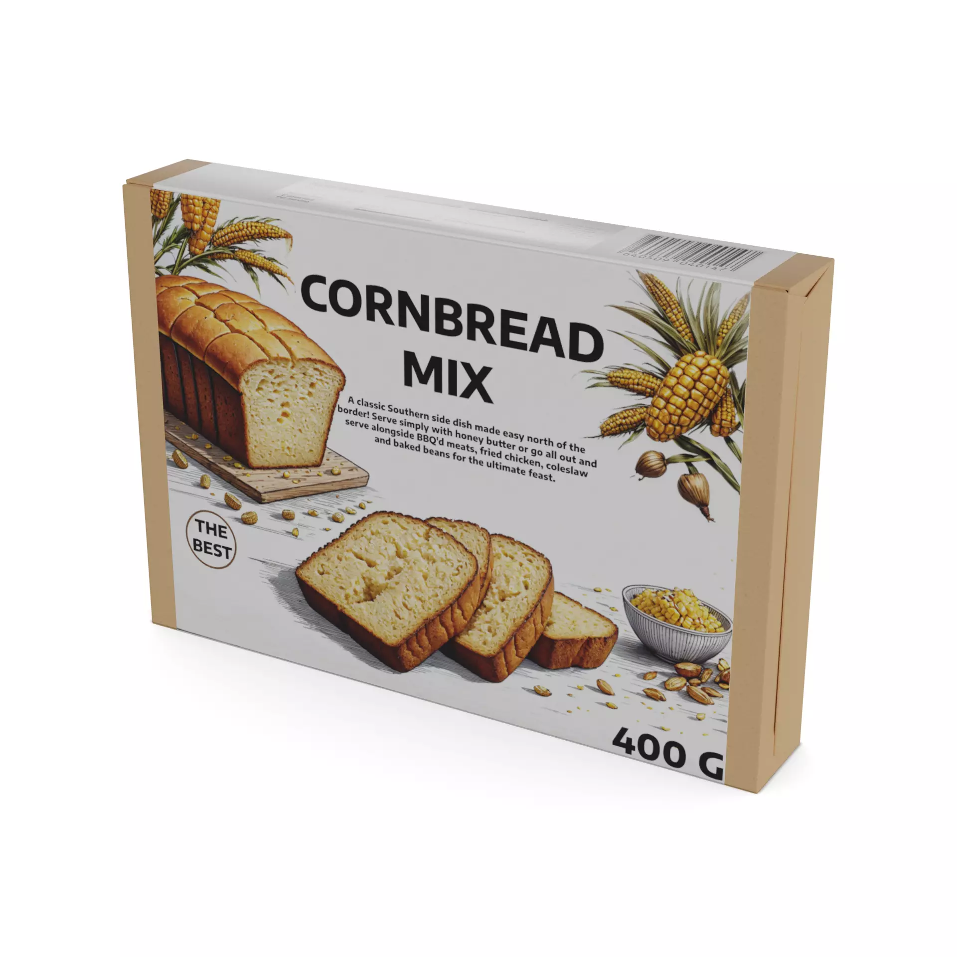 Flour mixes Cornbread Mix Low-poly 3D model_0
