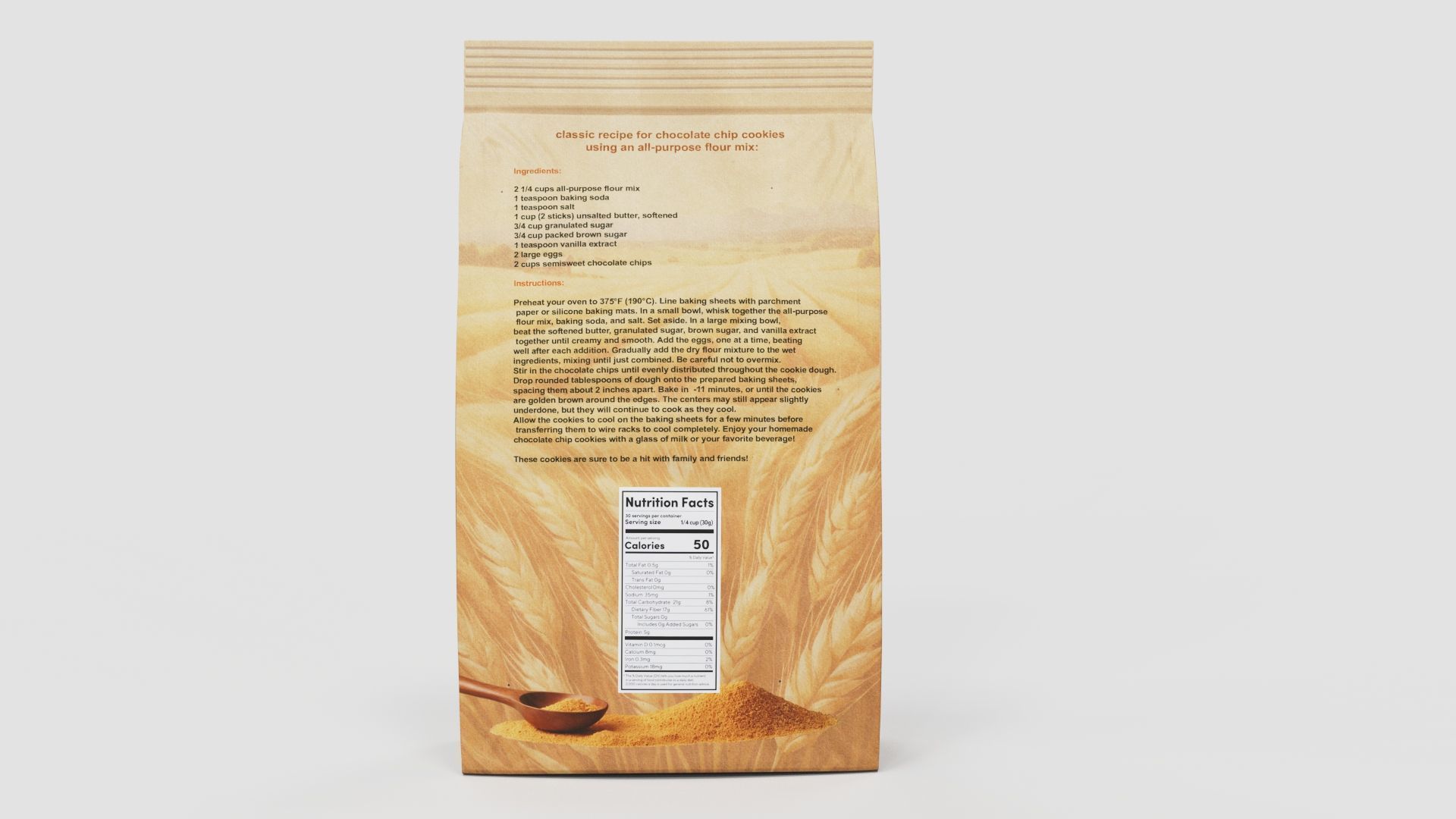 Flour mixes All-Purpose Flour Mix Low-poly 3D model_5