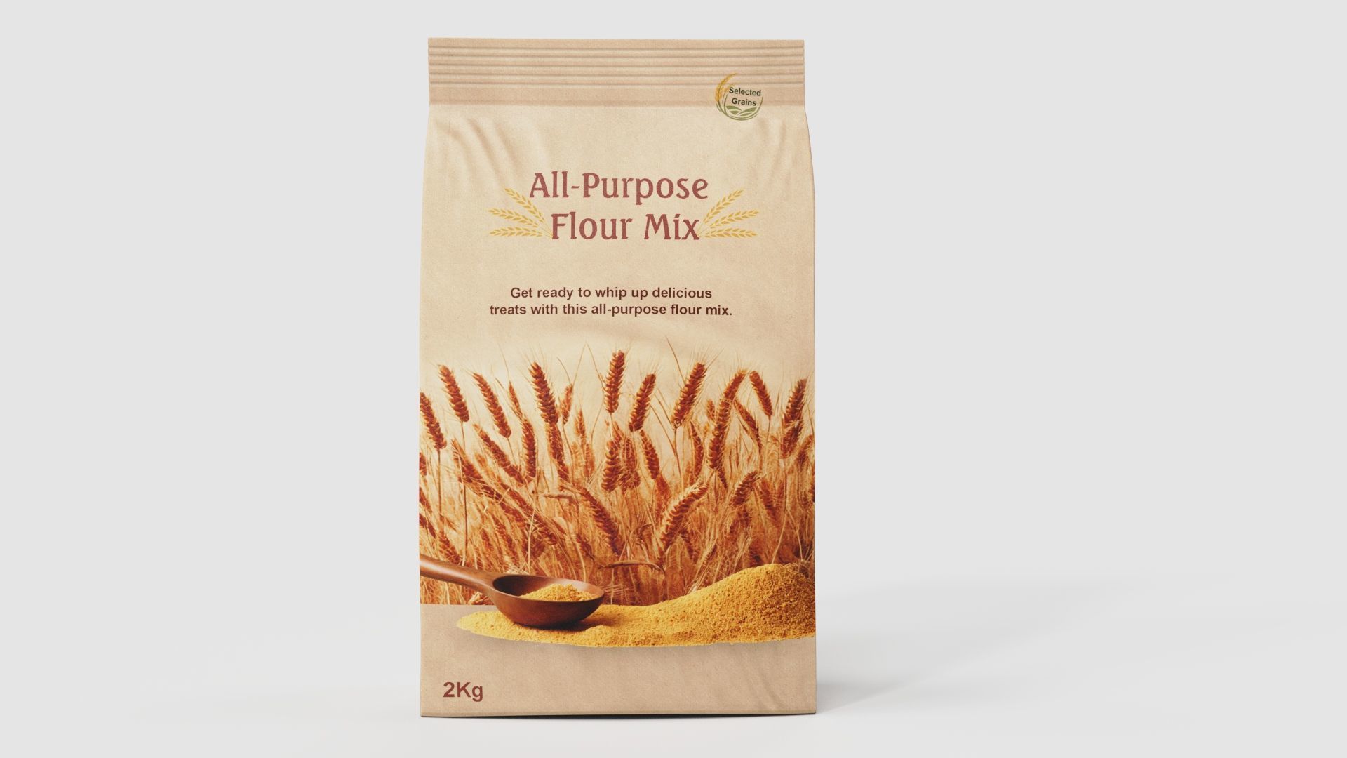 Flour mixes All-Purpose Flour Mix Low-poly 3D model_4