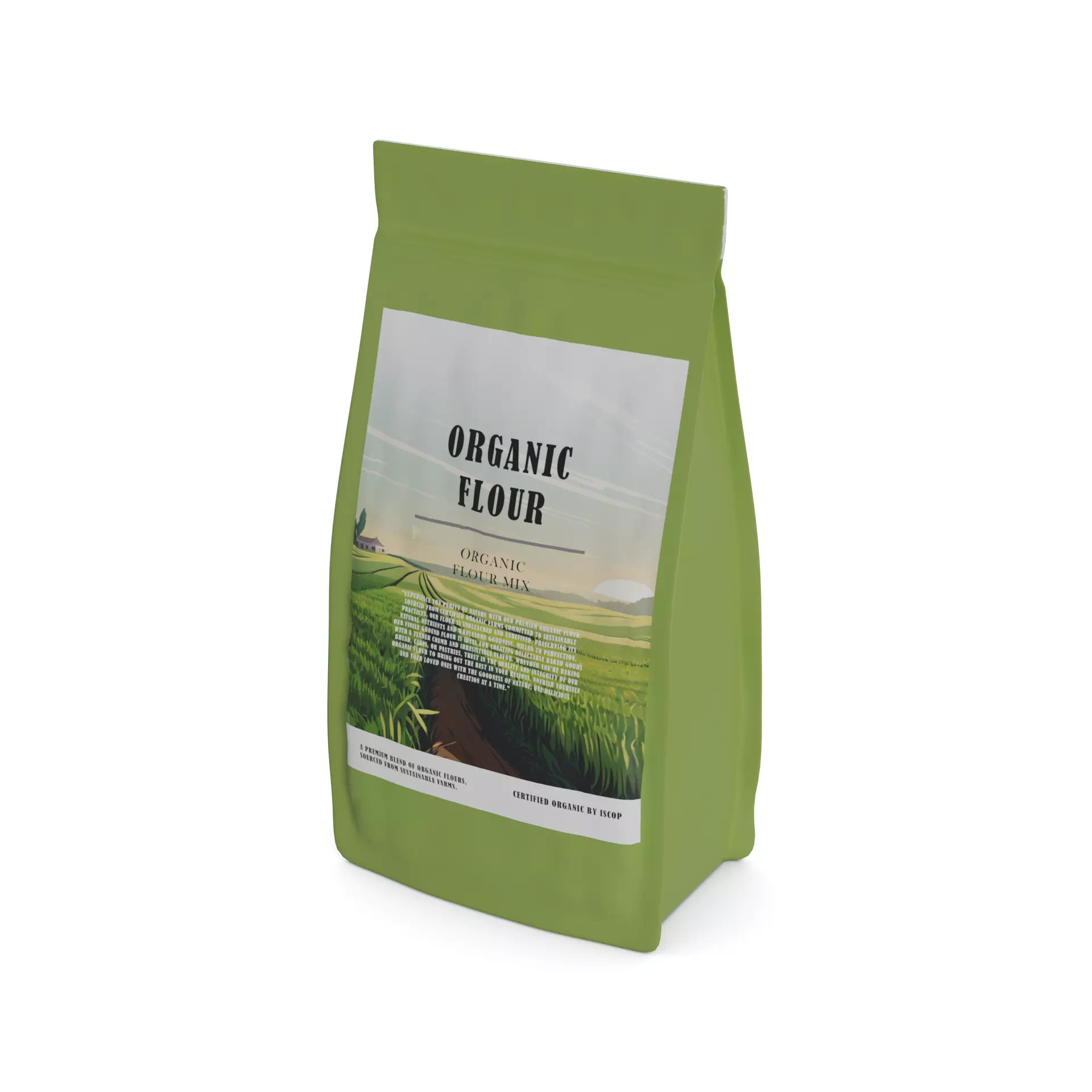 Flour mixes Organic Flour Mix Low-poly 3D model_0