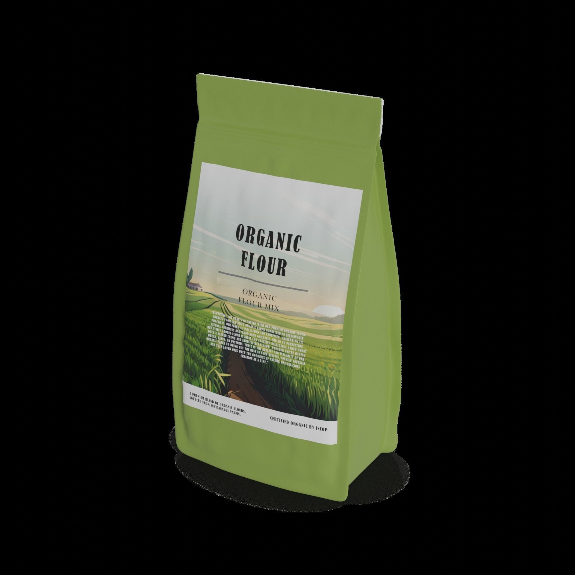 Flour mixes Organic Flour Mix Low-poly 3D model_1