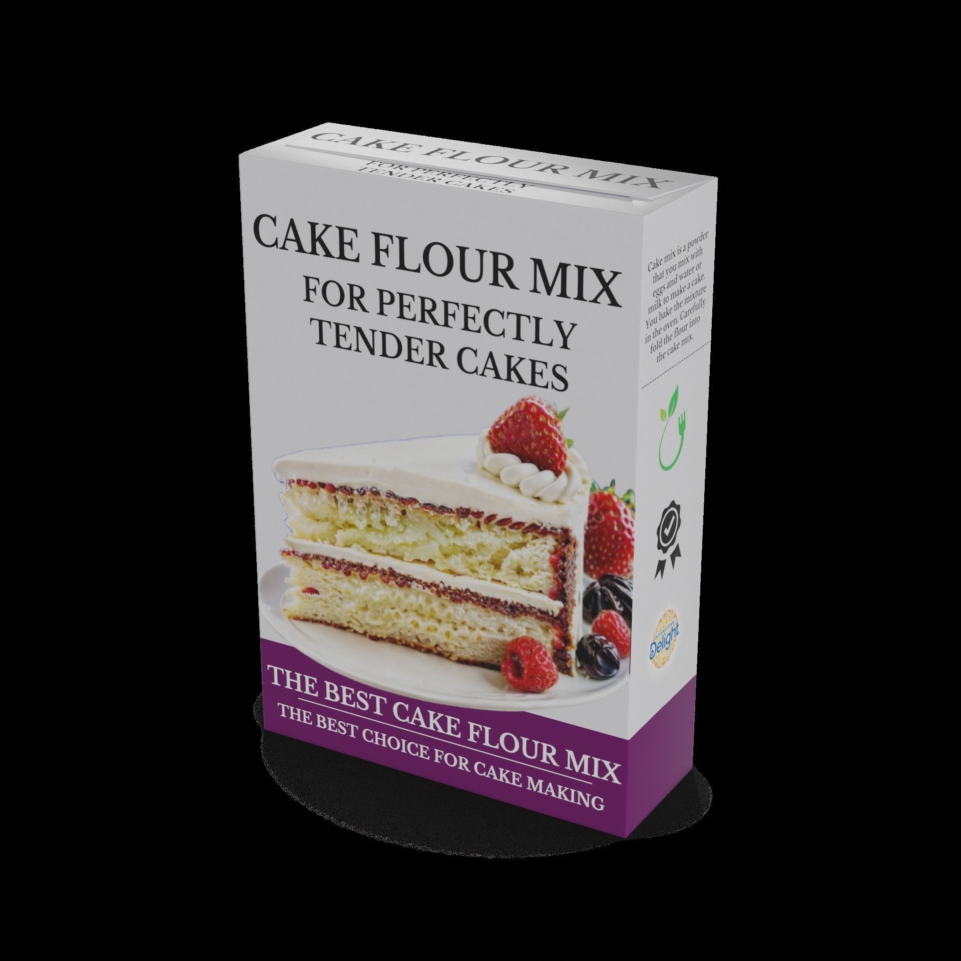 Flour mixes Cake Flour Mix Low-poly 3D model_1