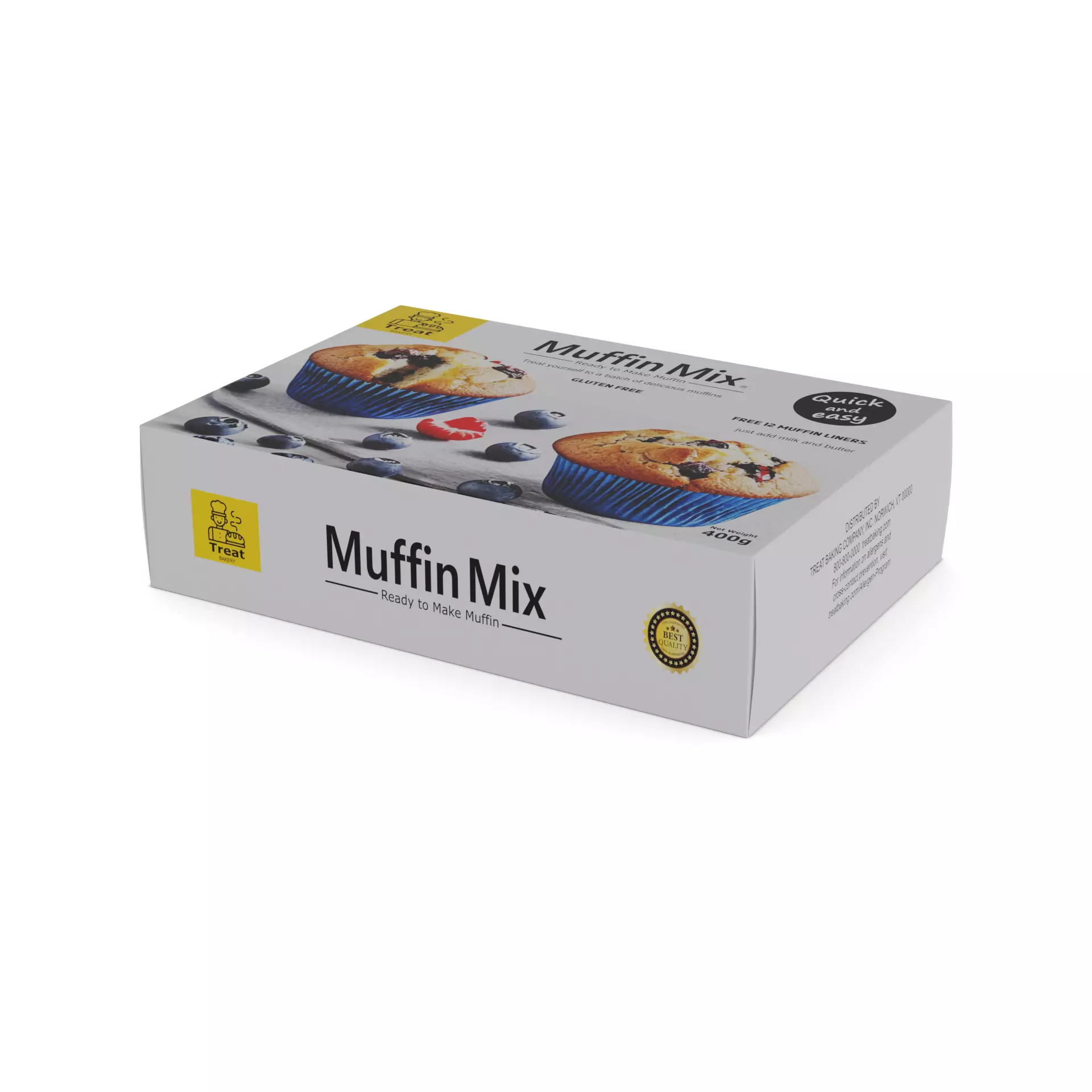 Flour mixes Muffin Mix Low-poly 3D model_0