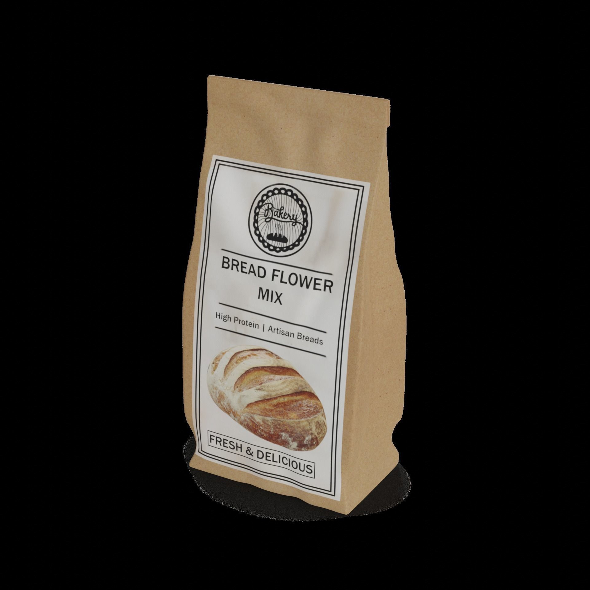 Flour mixes Bread Flour Mix 3D model_1