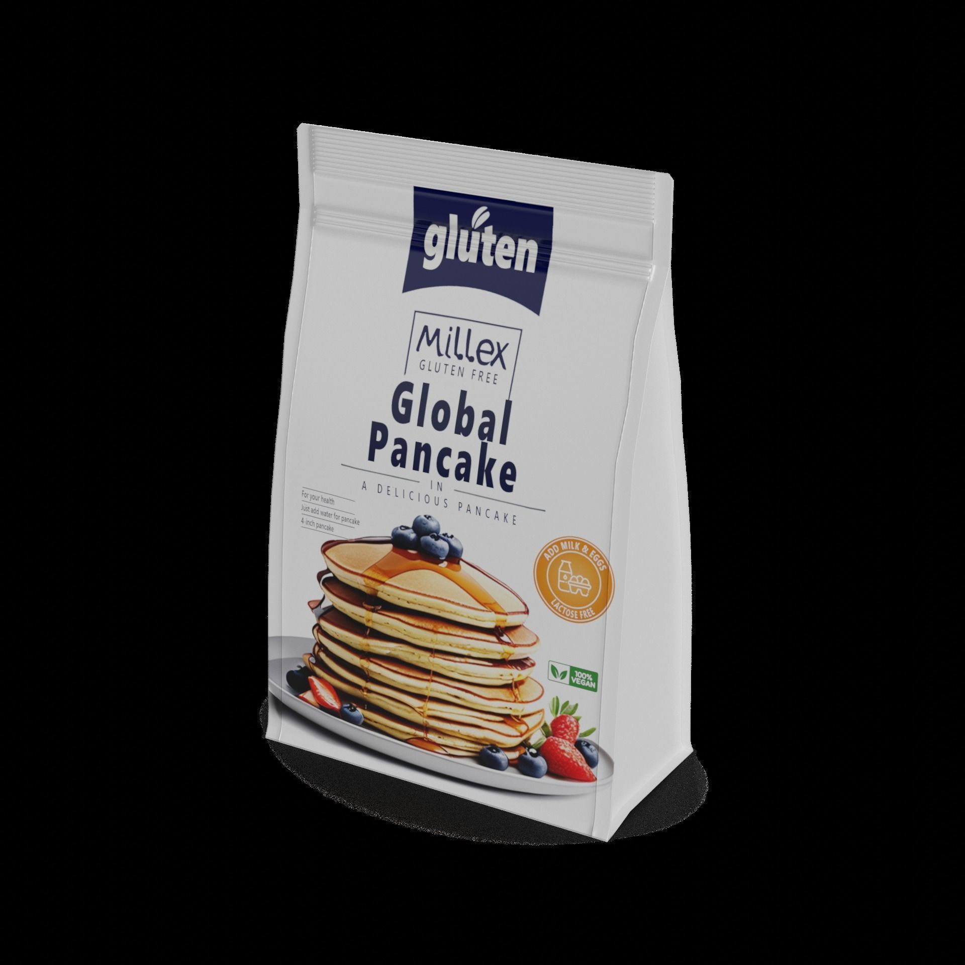 Flour mixes Gluten-Free Pancake Mix Low-poly 3D model_1