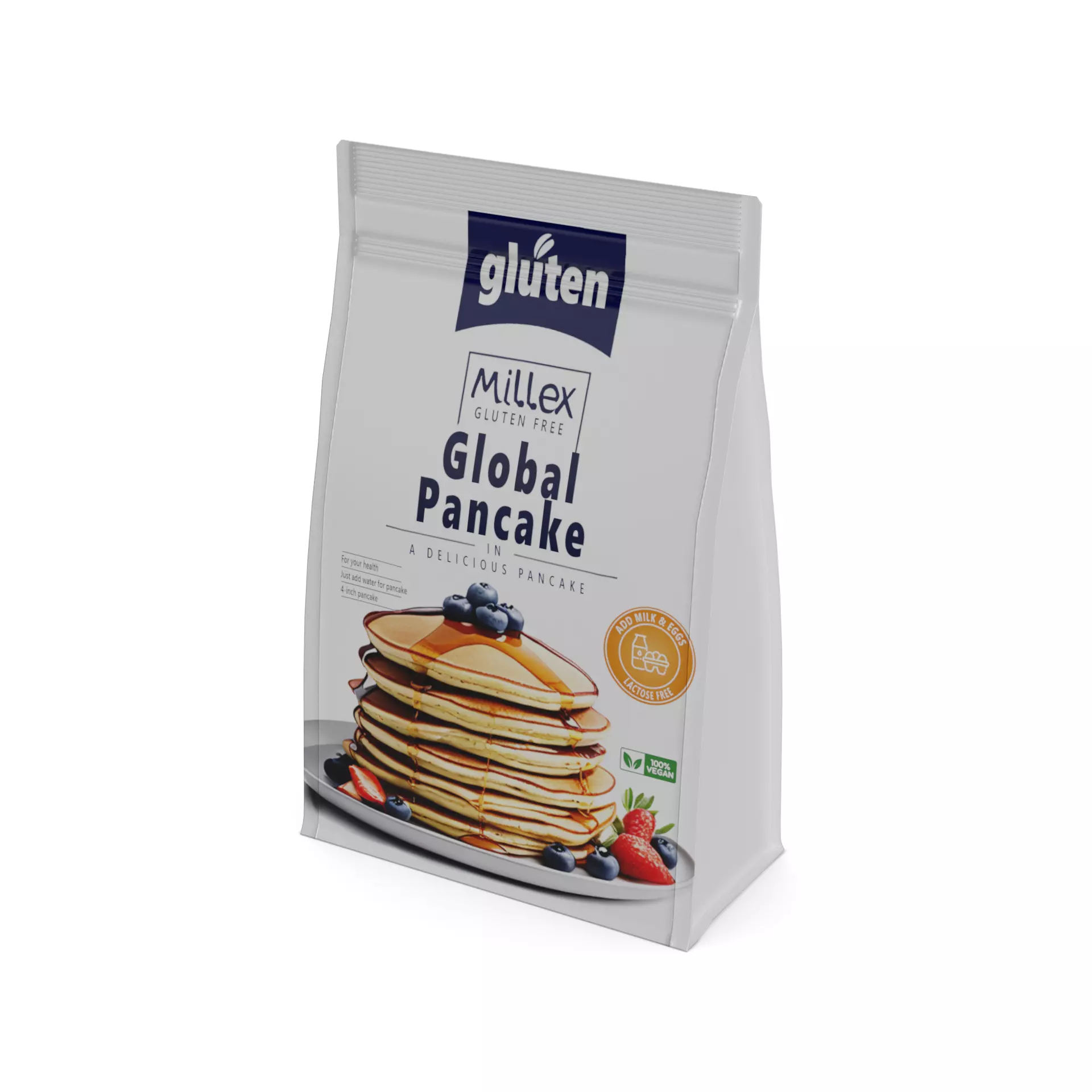 Flour mixes Gluten-Free Pancake Mix Low-poly 3D model_0