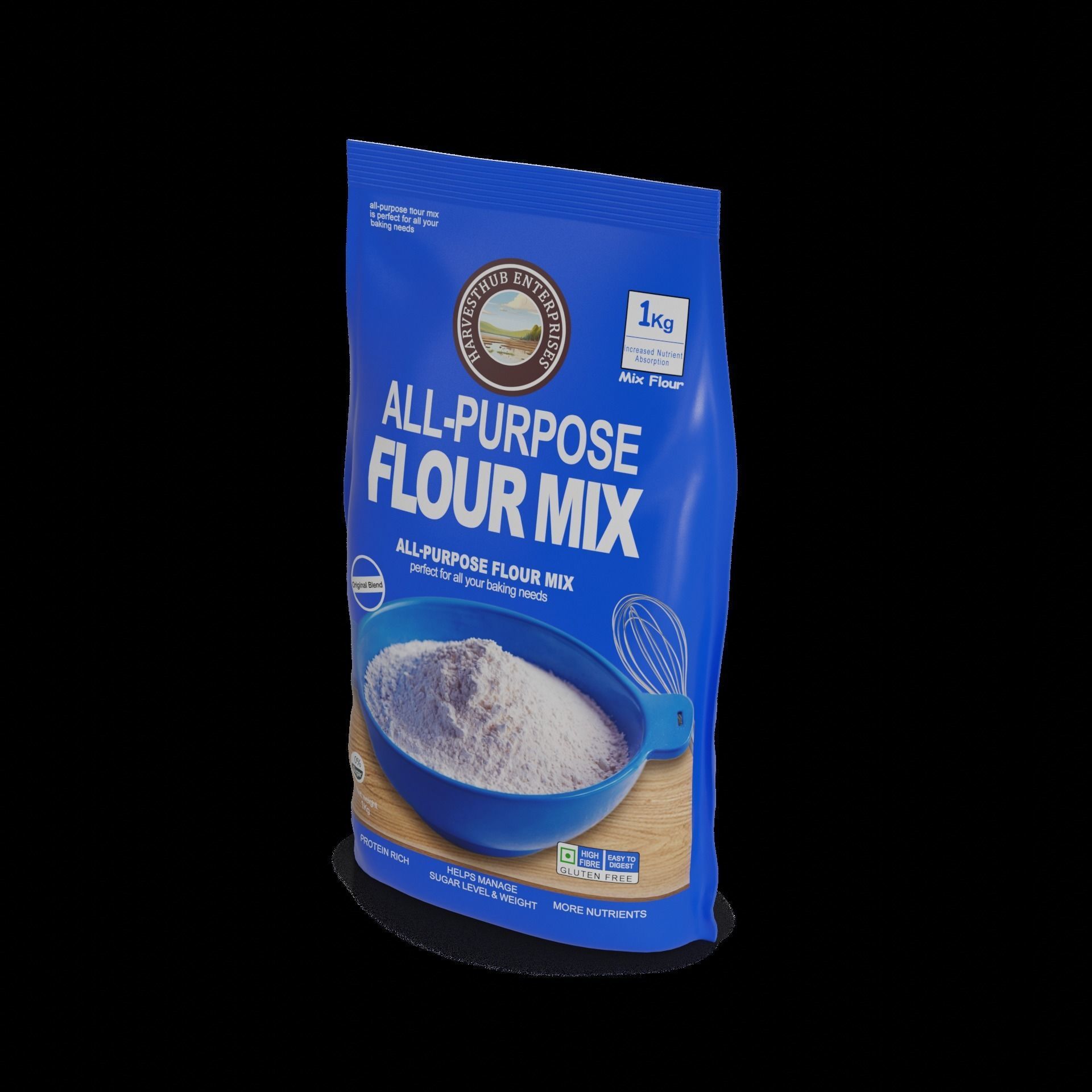 Flour mixes All-Purpose Flour Mix Low-poly 3D model_1