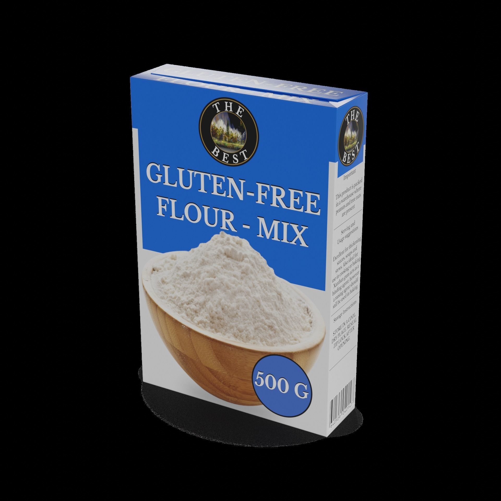 Flour mixes Gluten-Free Flour Mix Low-poly 3D model_1