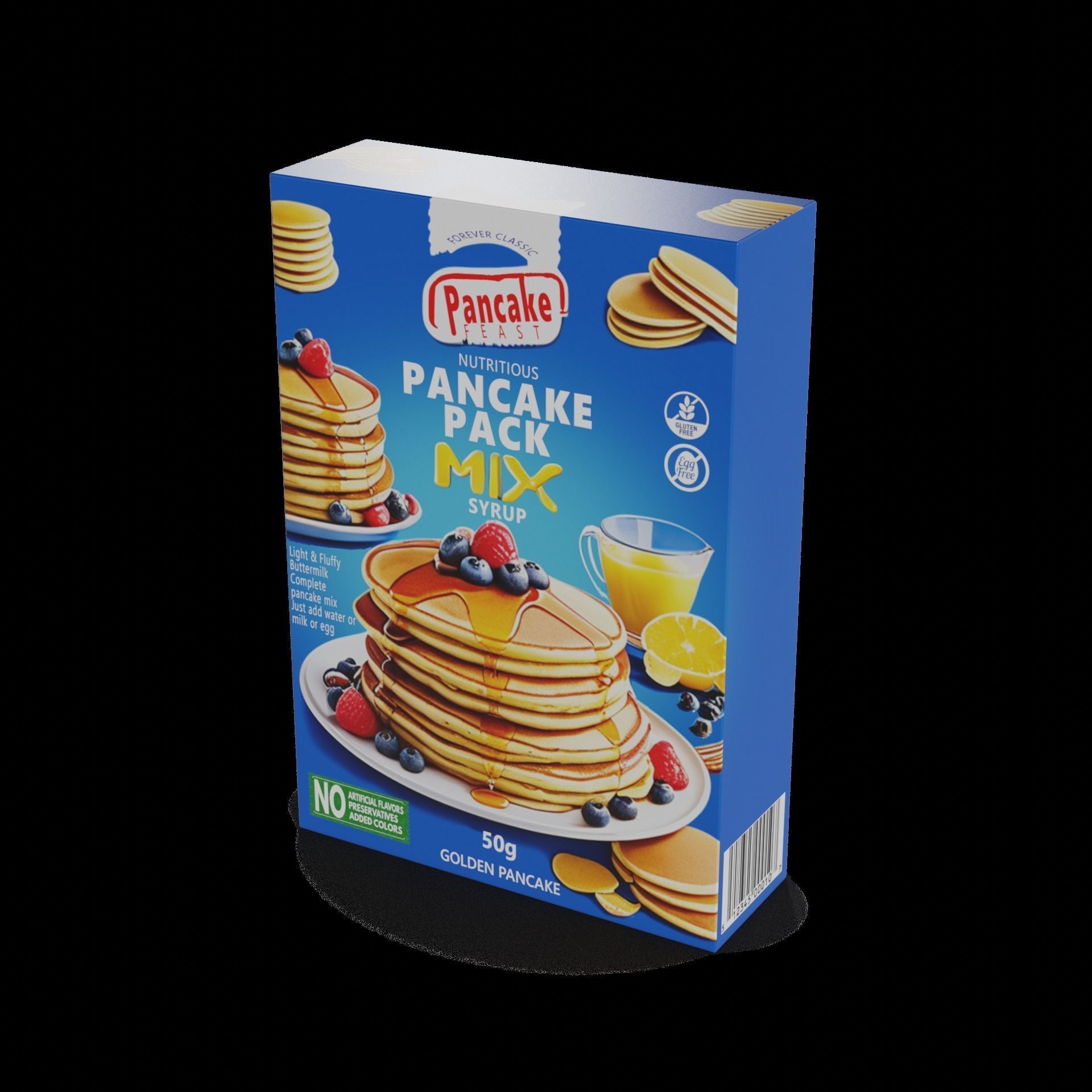 Flour mixes Pancake Mix Low-poly 3D model_1