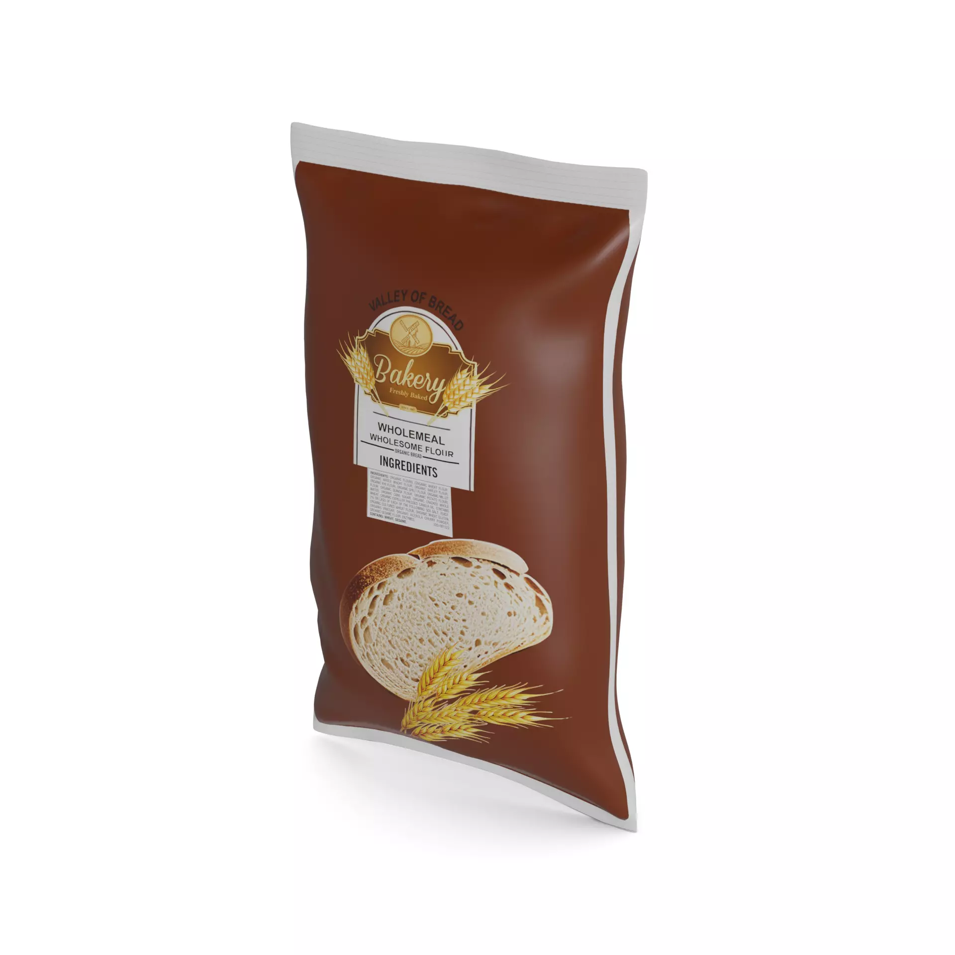 Wholemeal flour Wholemeal Flour Low-poly 3D model_0