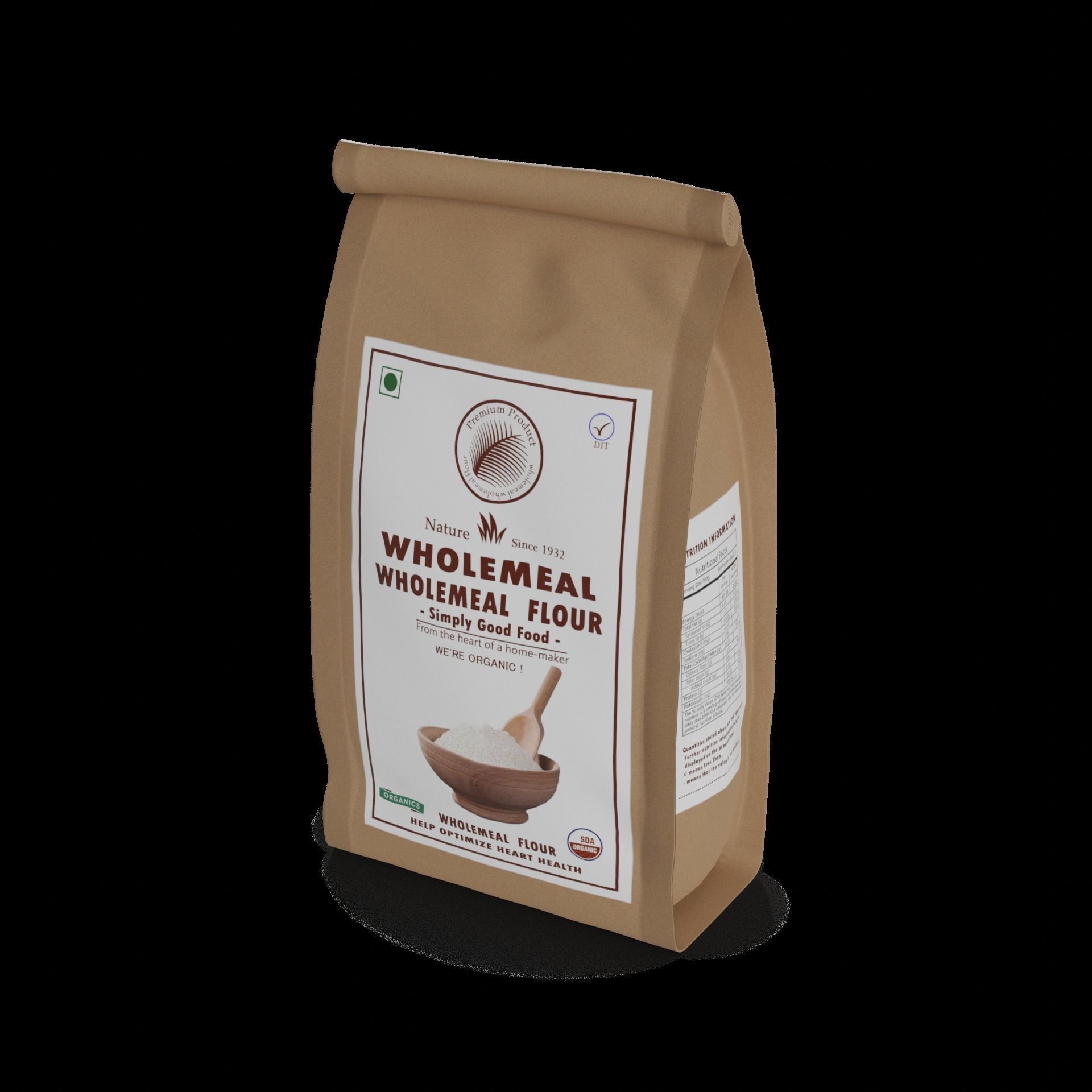 Wholemeal flour Wholemeal Flour Low-poly 3D model_1