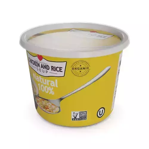 Soups and broths Chicken and Rice Soup Low-poly 3D model