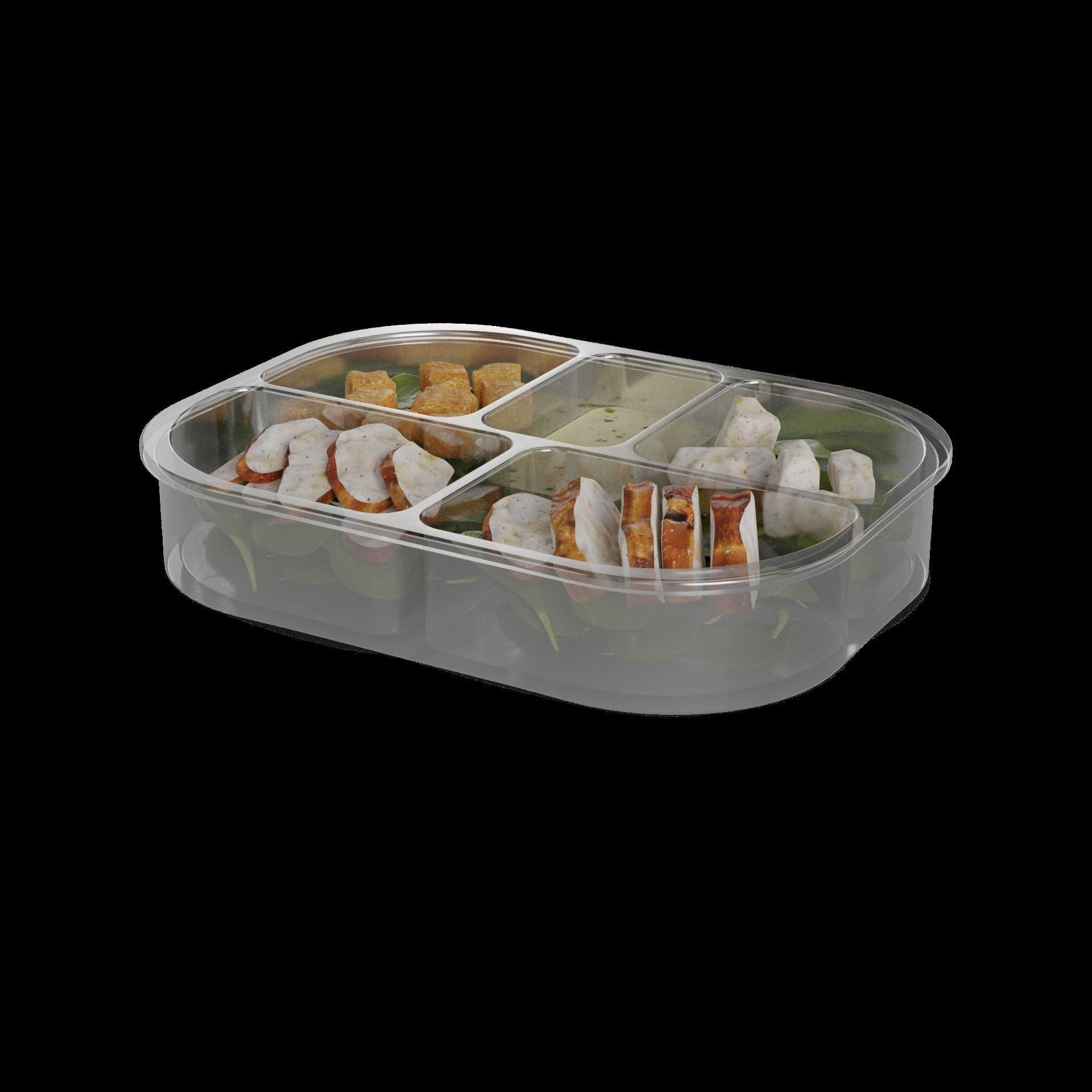 Salads Chicken Caesar Salad 3D model_1