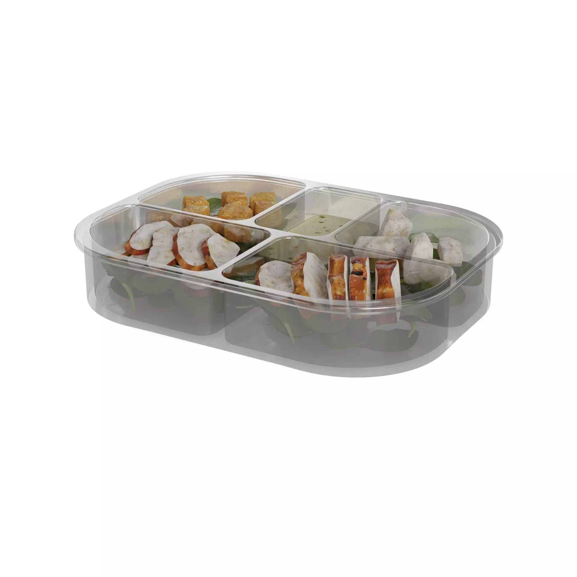 Salads Chicken Caesar Salad 3D model_0