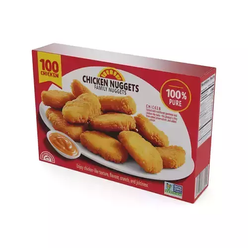 Snacks Chicken Nuggets Low-poly 3D model