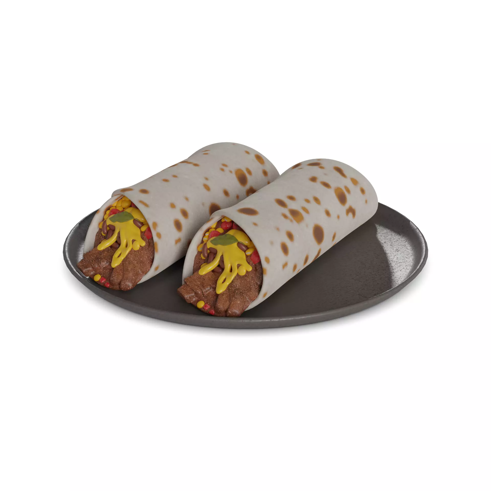 Snacks Beef Burritos 3D model_0