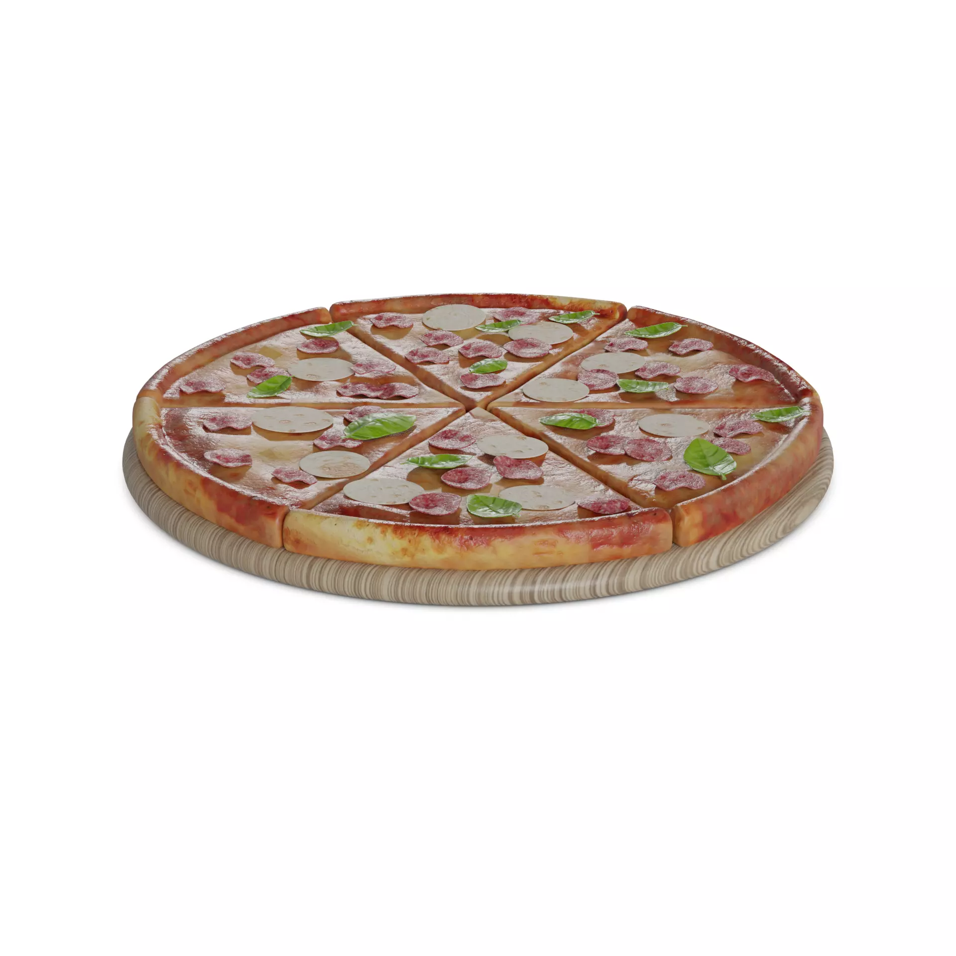 Pasties dumplings and pizzas Meat Feast Pizza 3D model_0