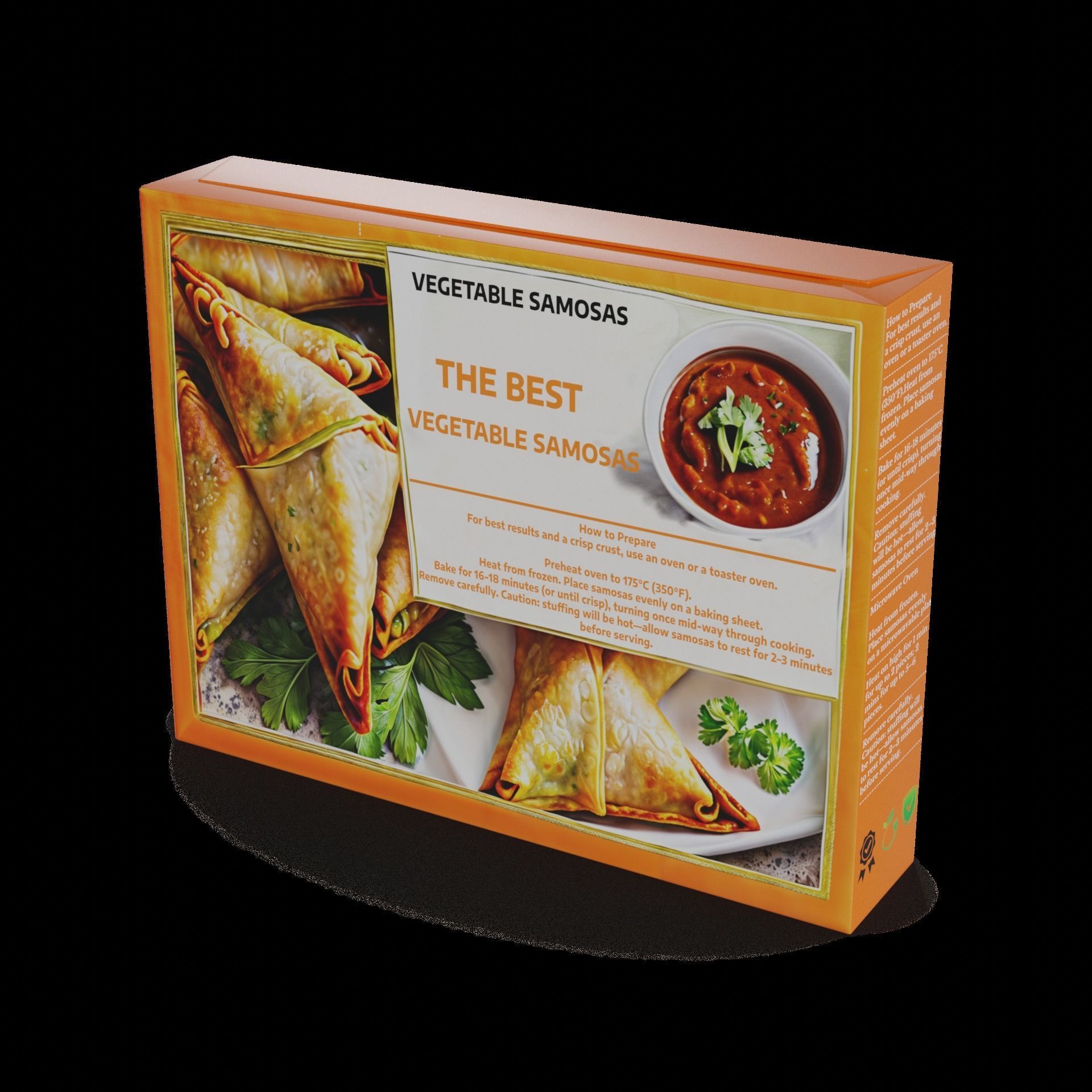 Pasties dumplings and pizzas Vegetable Samosas Low-poly 3D model_1