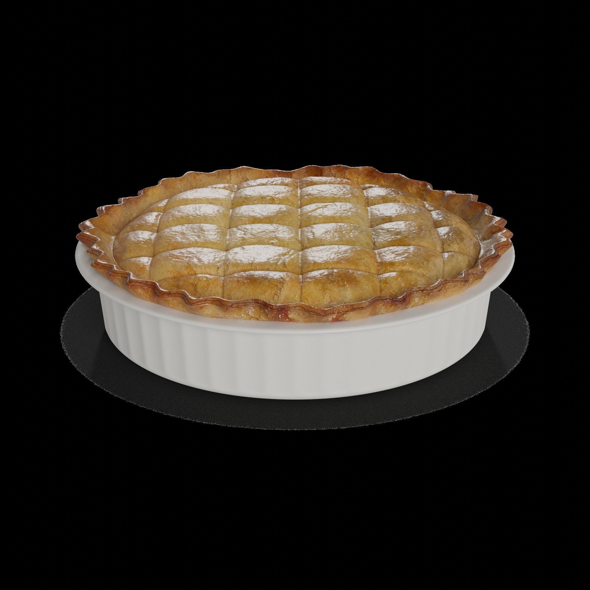 Pasties dumplings and pizzas Chicken and Mushroom Pie 3D model_1