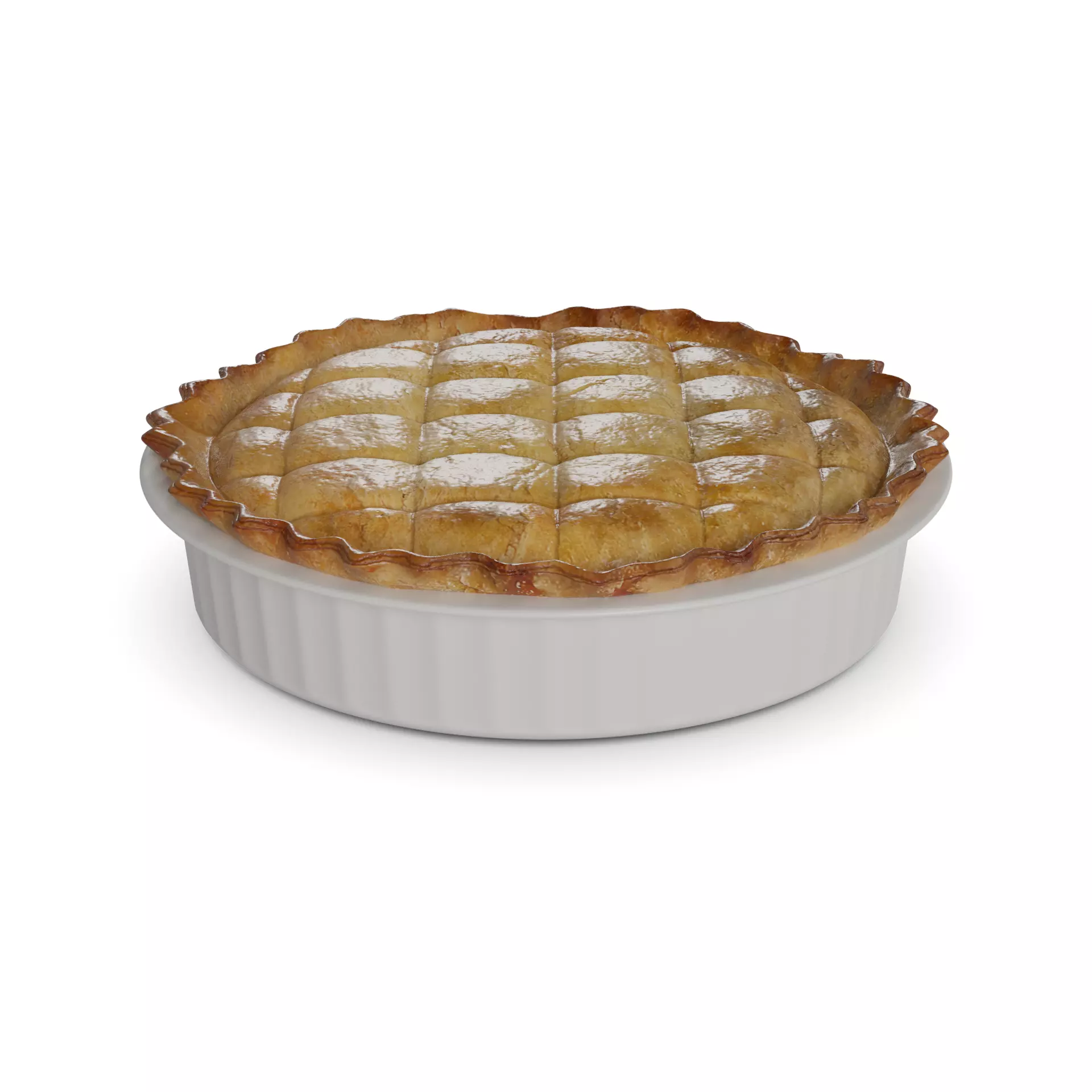 Pasties dumplings and pizzas Chicken and Mushroom Pie 3D model_0