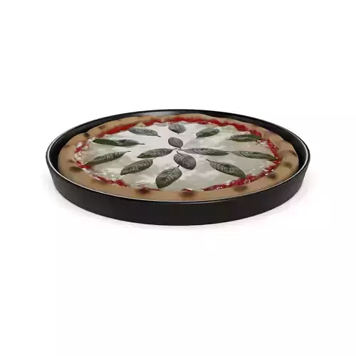 Pasties dumplings and pizzas Margherita Pizza 3D model