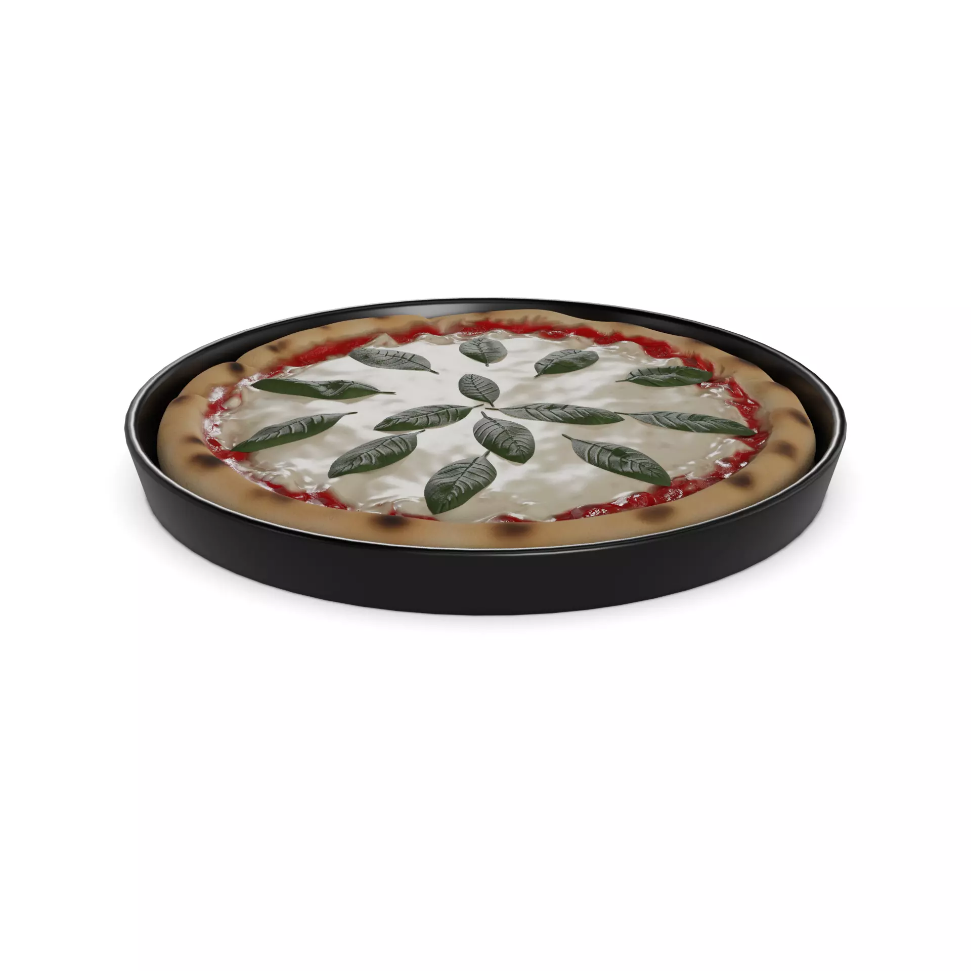 Pasties dumplings and pizzas Margherita Pizza 3D model_0