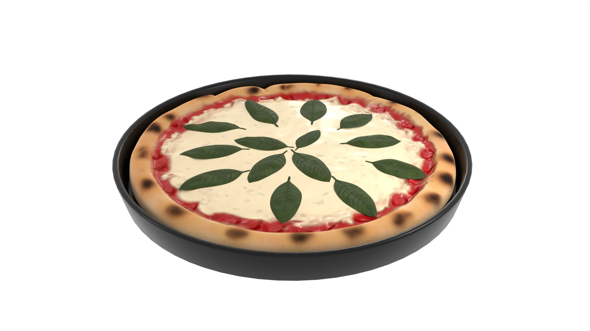 Pasties dumplings and pizzas Margherita Pizza 3D model_3