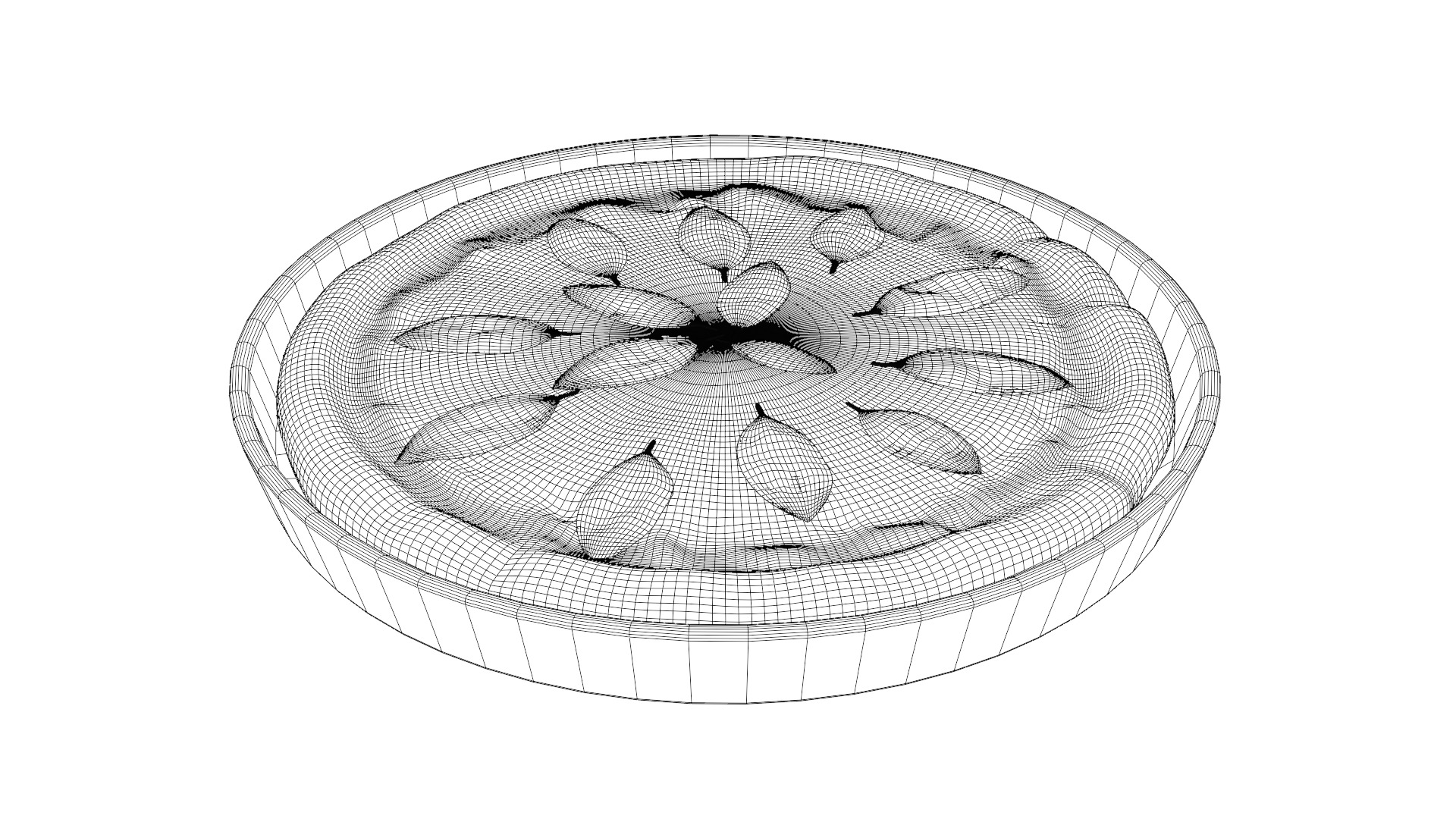 Pasties dumplings and pizzas Margherita Pizza 3D model_9