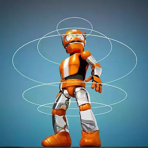 Roborob orange robot 3D model